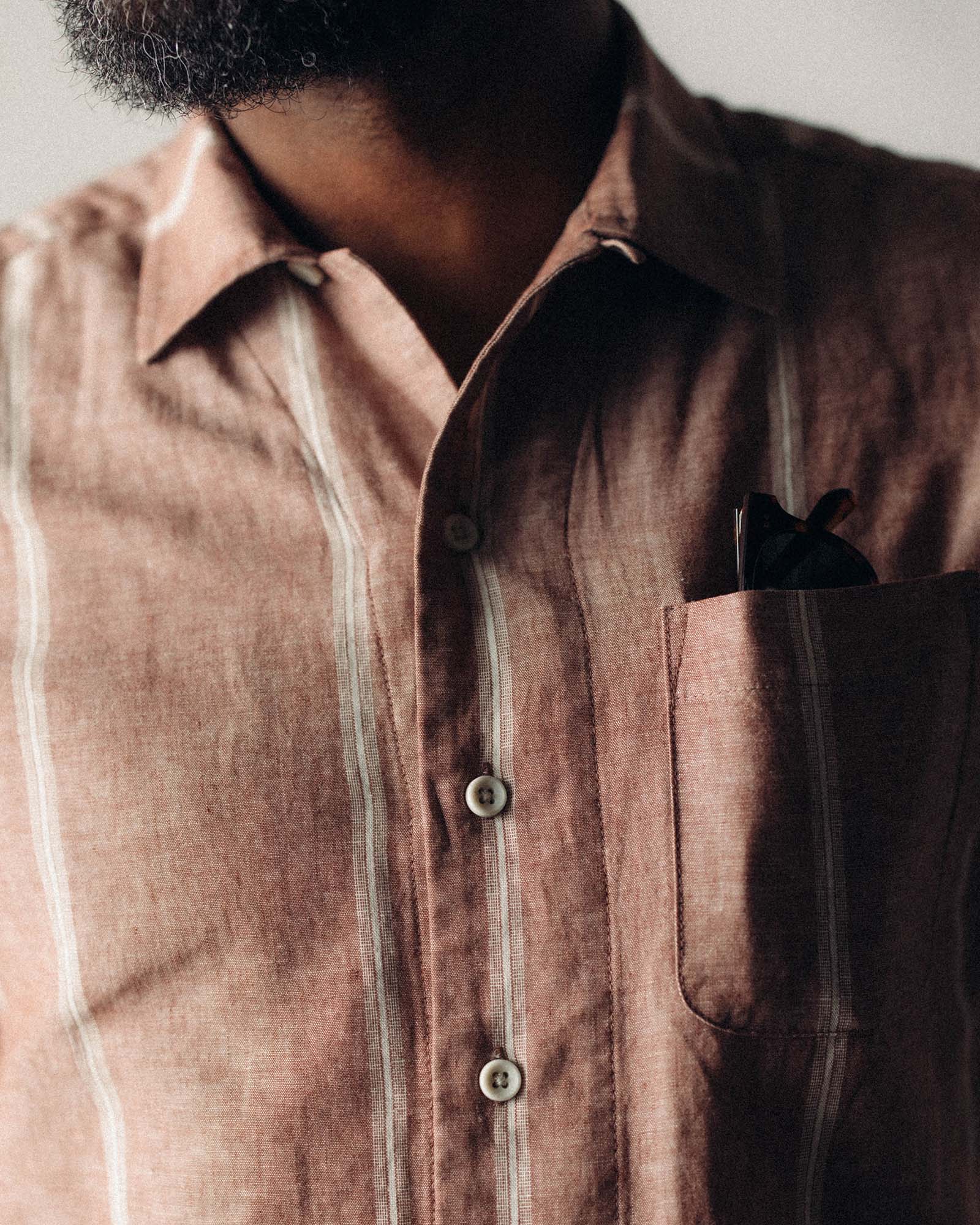 The Hawthorne Shirt in Dried Fig Stripe - Image 3