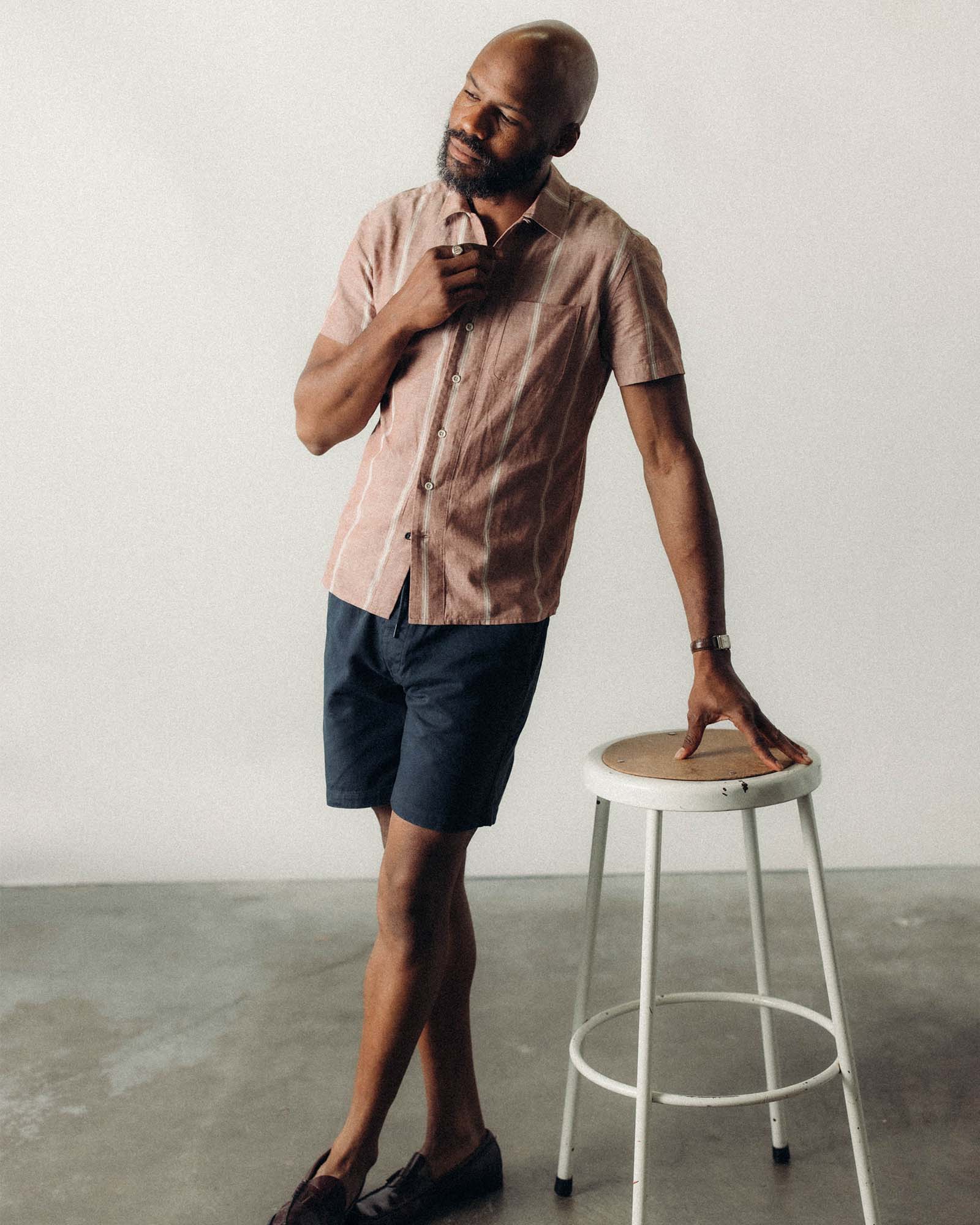 The Hawthorne Shirt in Dried Fig Stripe - Image 4