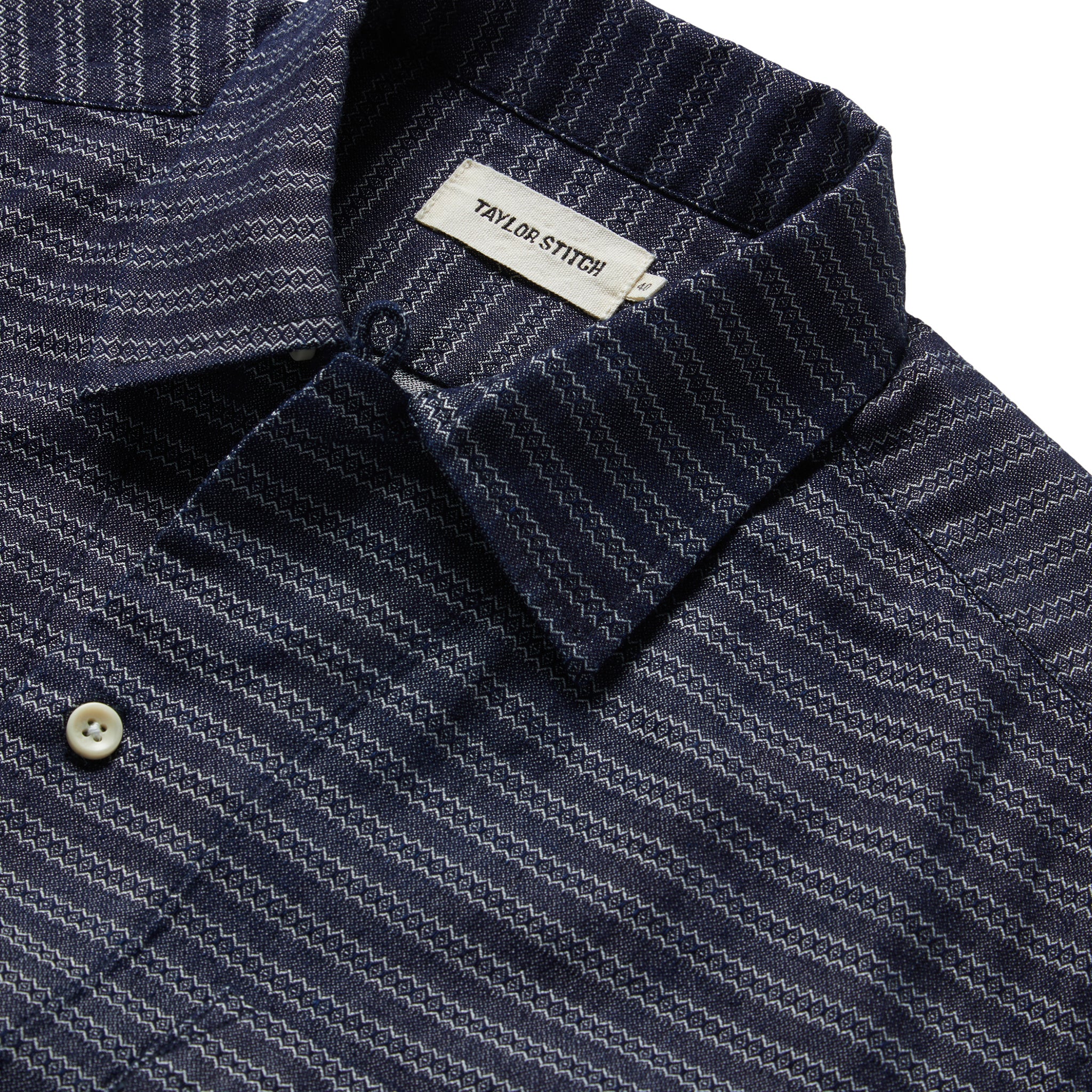 The Short Sleeve Hawthorne in Navy Dobby - Image 5