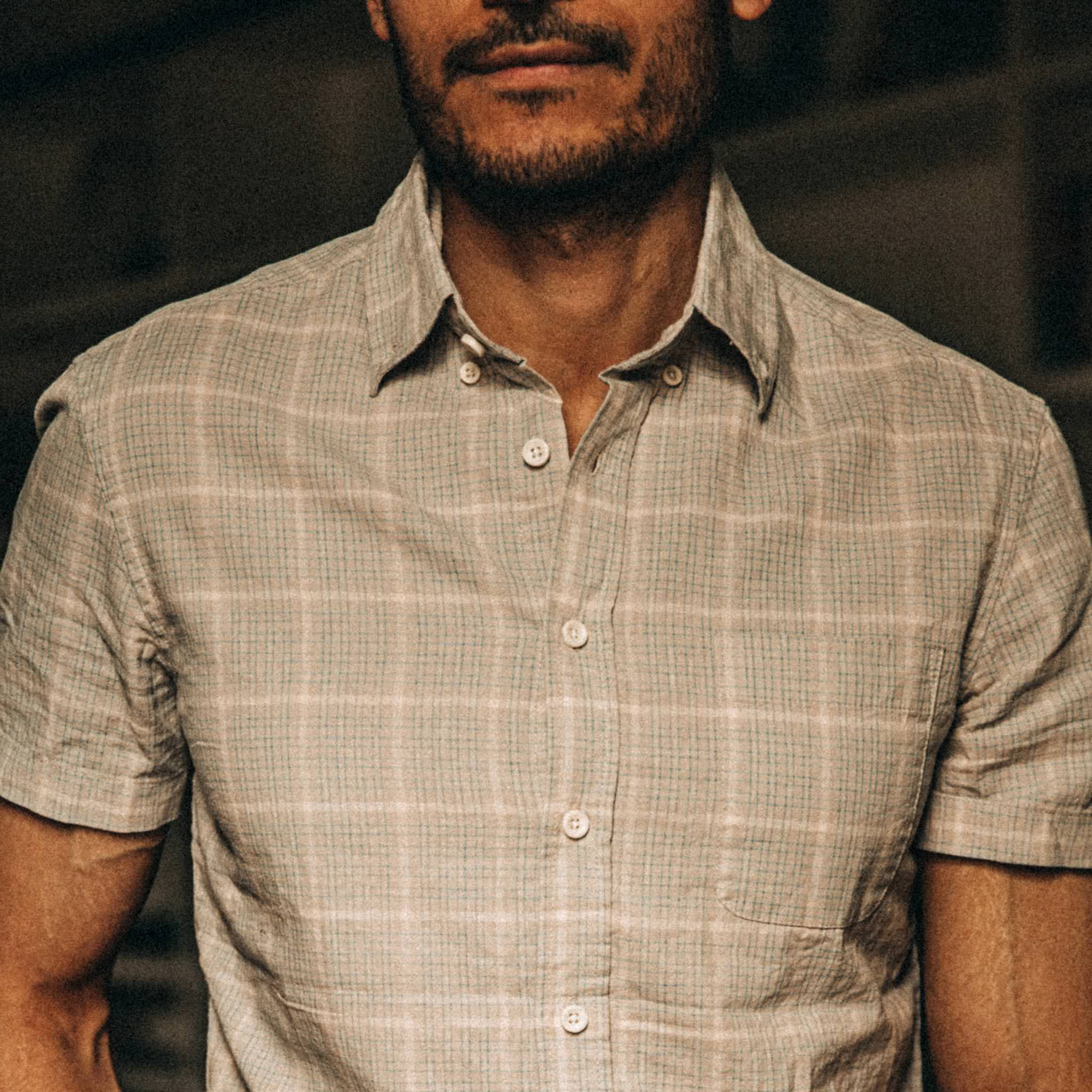The Short Sleeve Jack in Ash Madras - Image 3