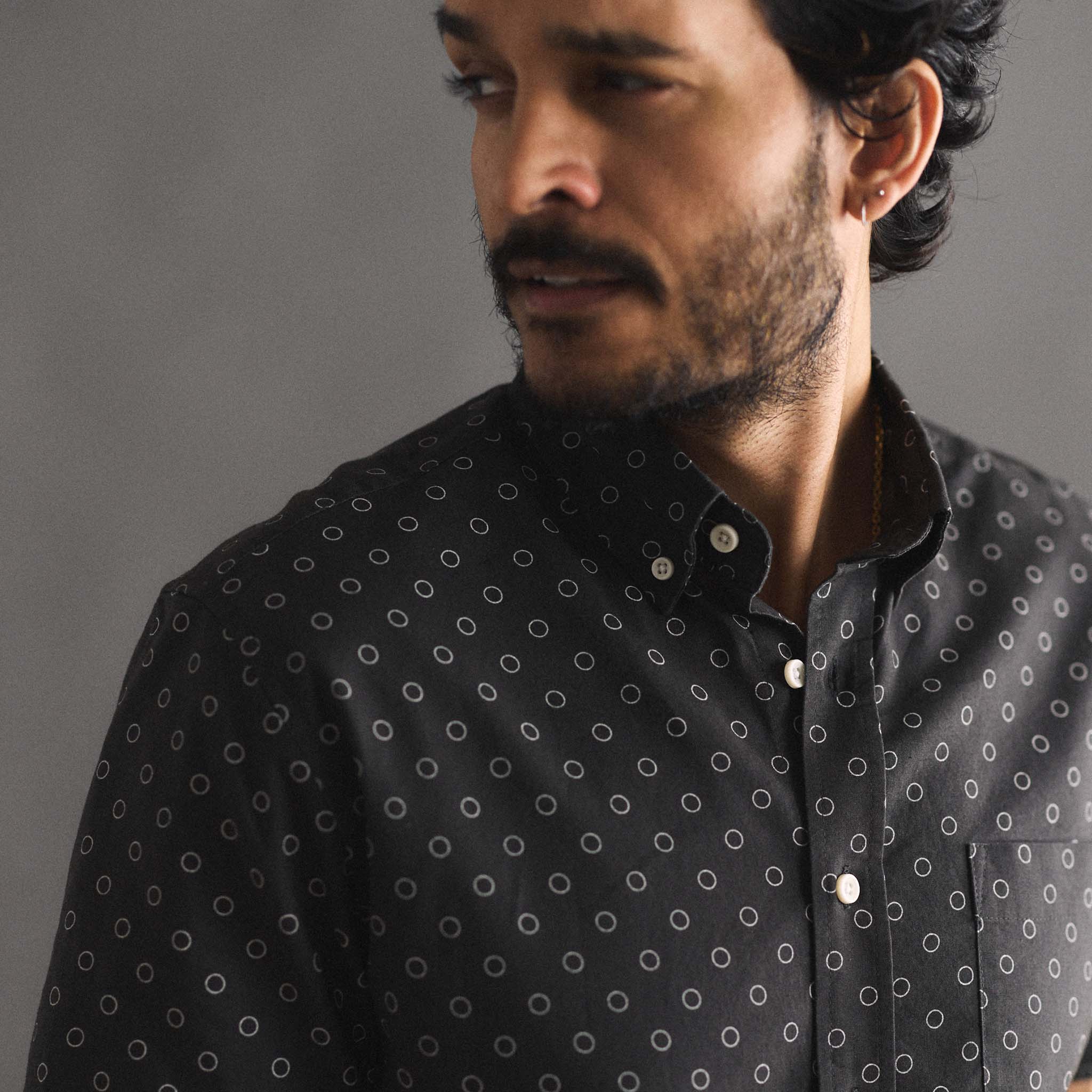 The Short Sleeve Jack in Asphalt Dot - Image 3