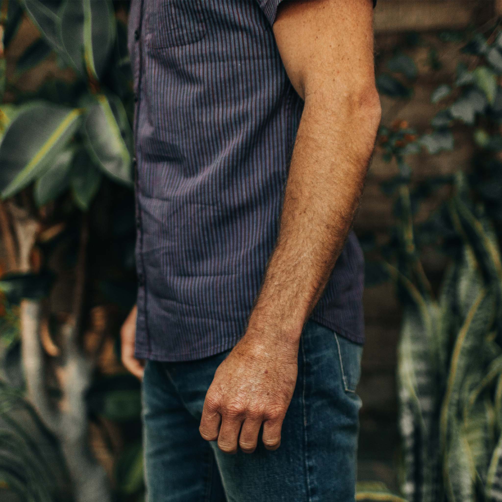 The Short Sleeve Jack in Blue Stripe - Image 4