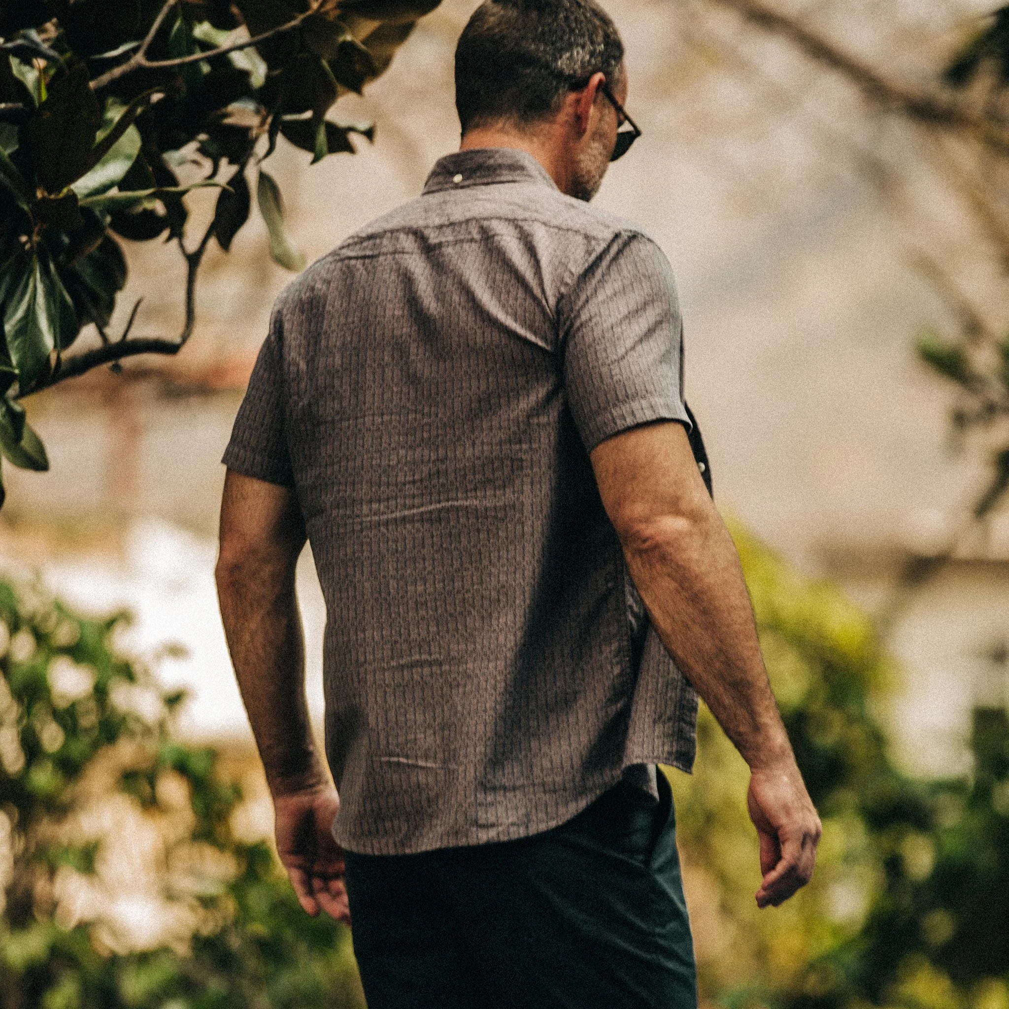 The Short Sleeve Jack in Cocoa Dobby - Image 4