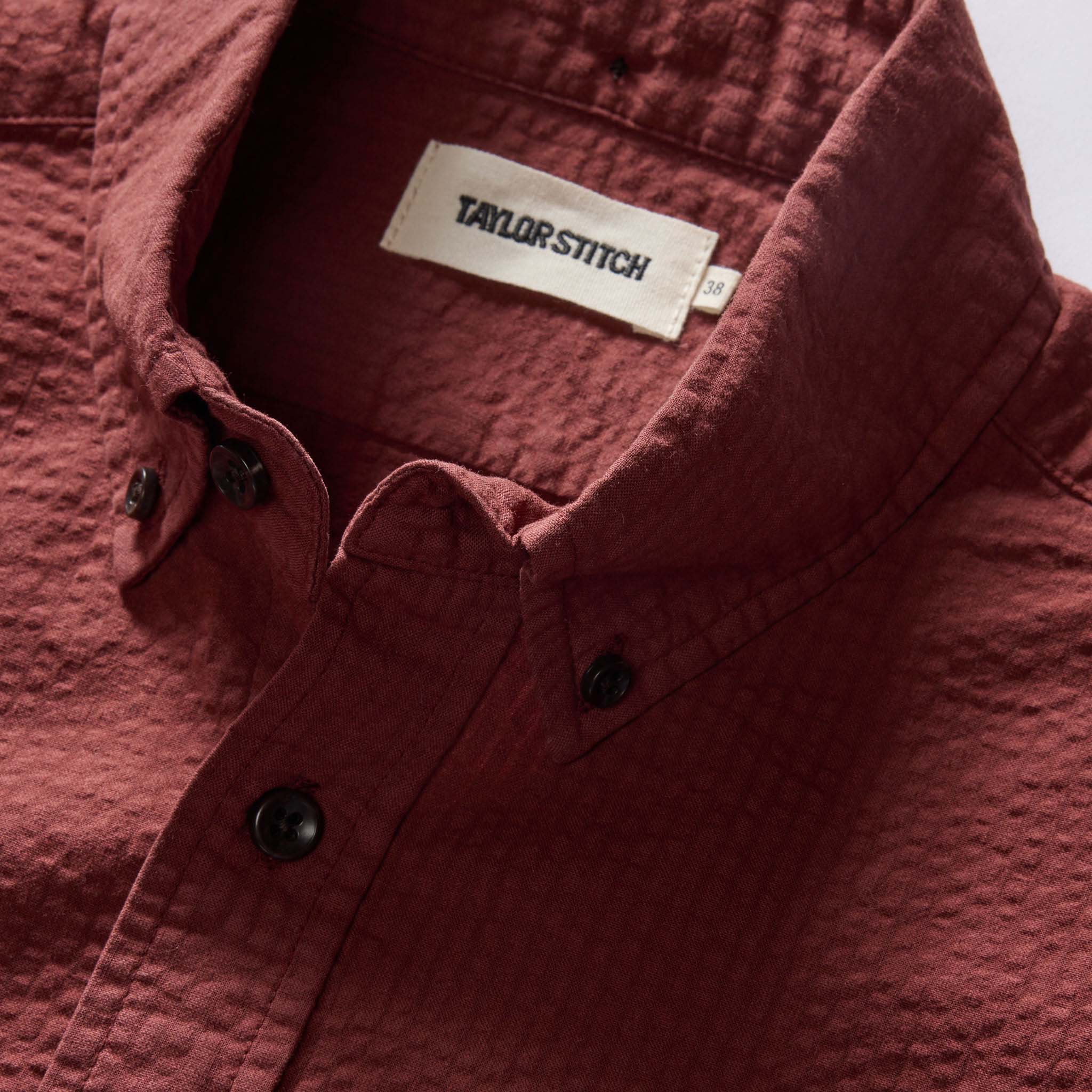 The Short Sleeve Jack in Dried Cherry Seersucker - Image 6