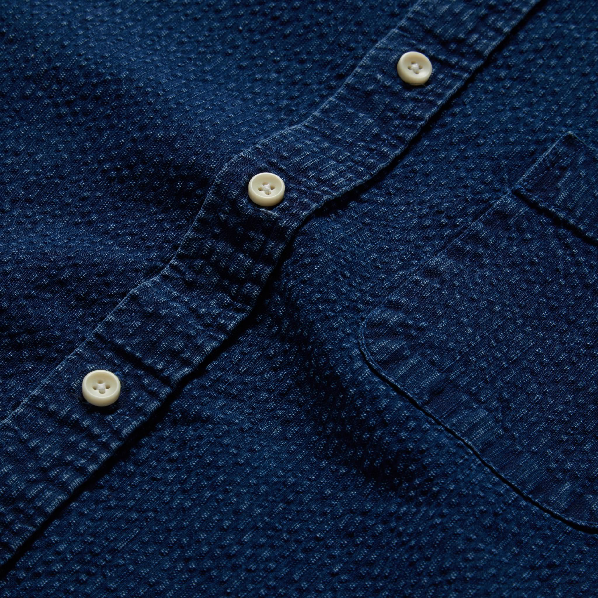 The Short Sleeve Jack in Indigo Seersucker - Image 6