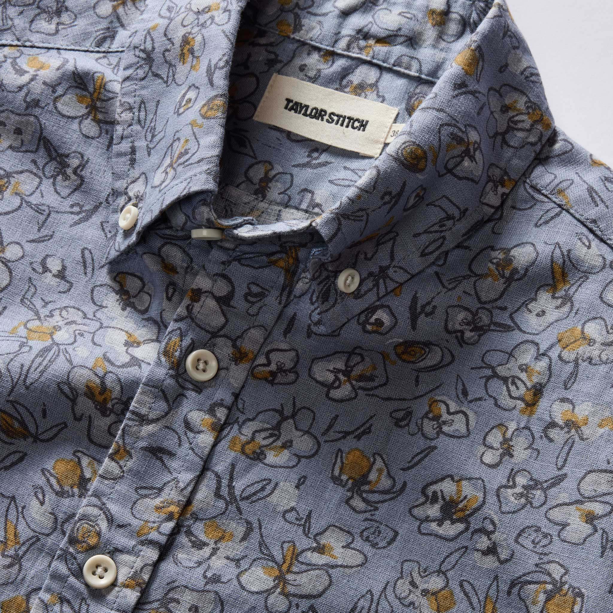 The Short Sleeve Jack in Light Blue Floral - Image 4