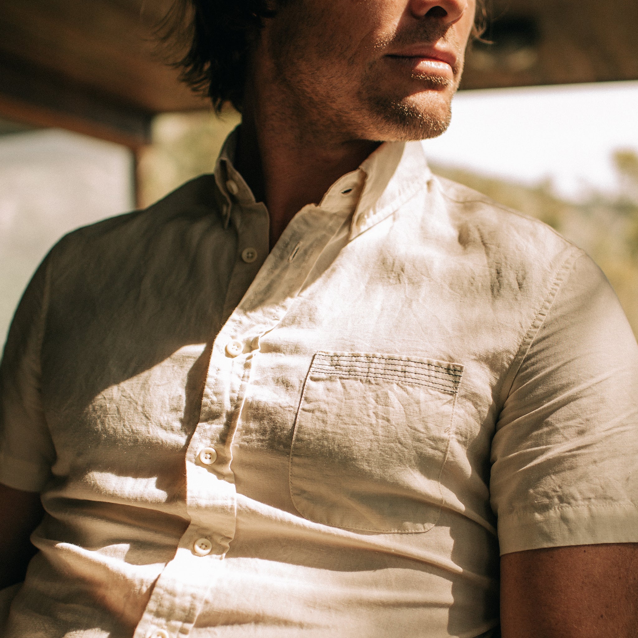 The Short Sleeve Jack in Natural and Espresso - Image 3
