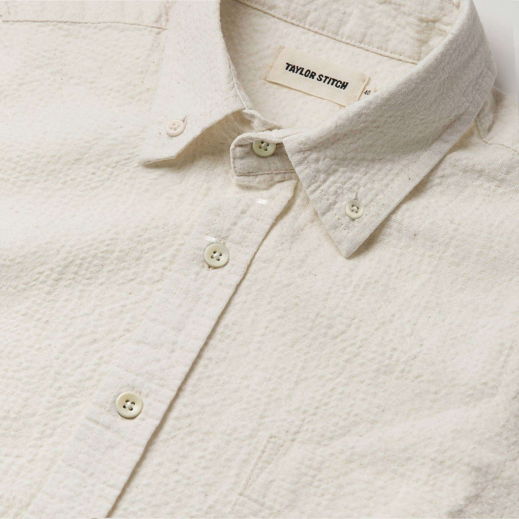The Short Sleeve Jack in Natural Ramie Grid - Image 6