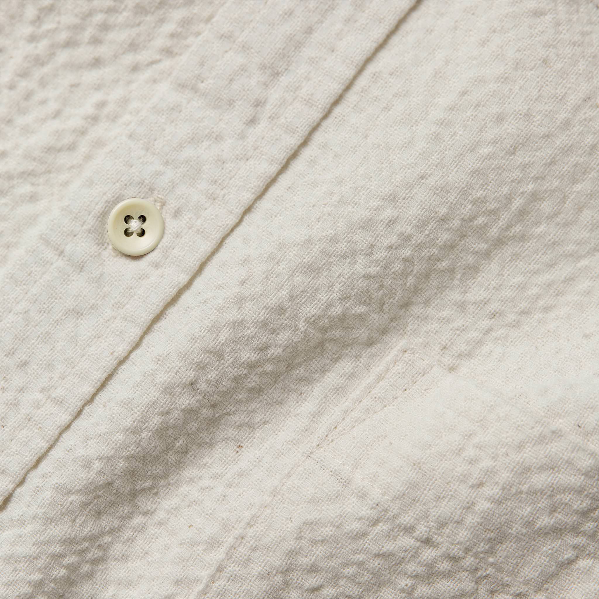 The Short Sleeve Jack in Natural Ramie Grid - Image 7
