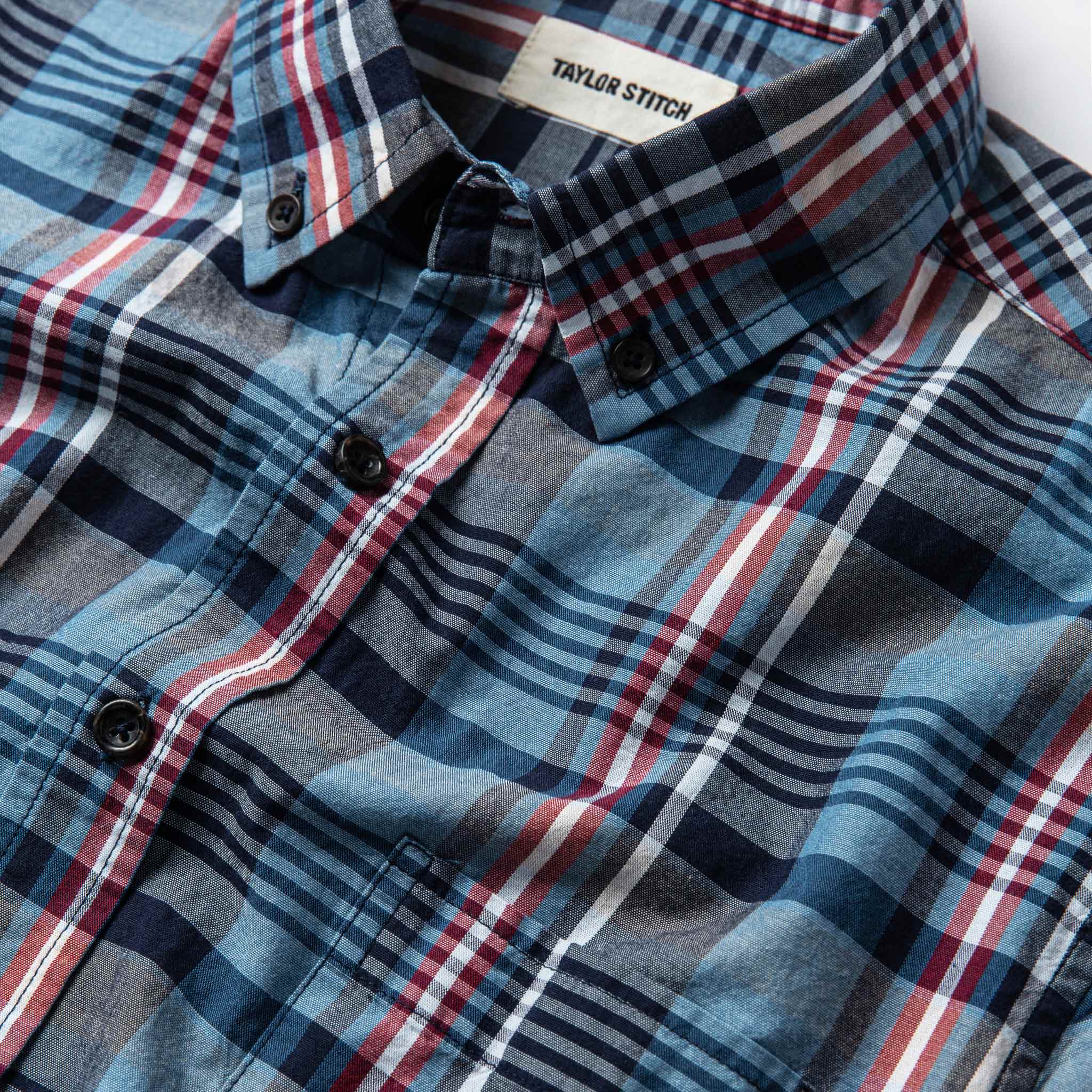 The Short Sleeve Jack in Navy Madras - Image 6