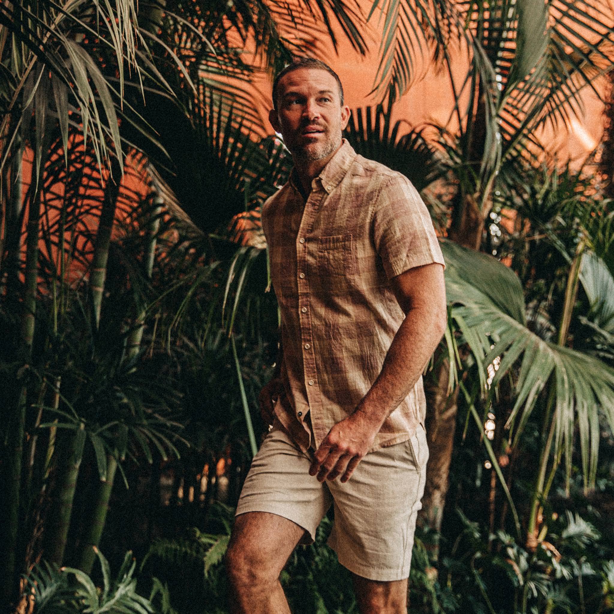 The Short Sleeve Jack in Red Madras - Image 2