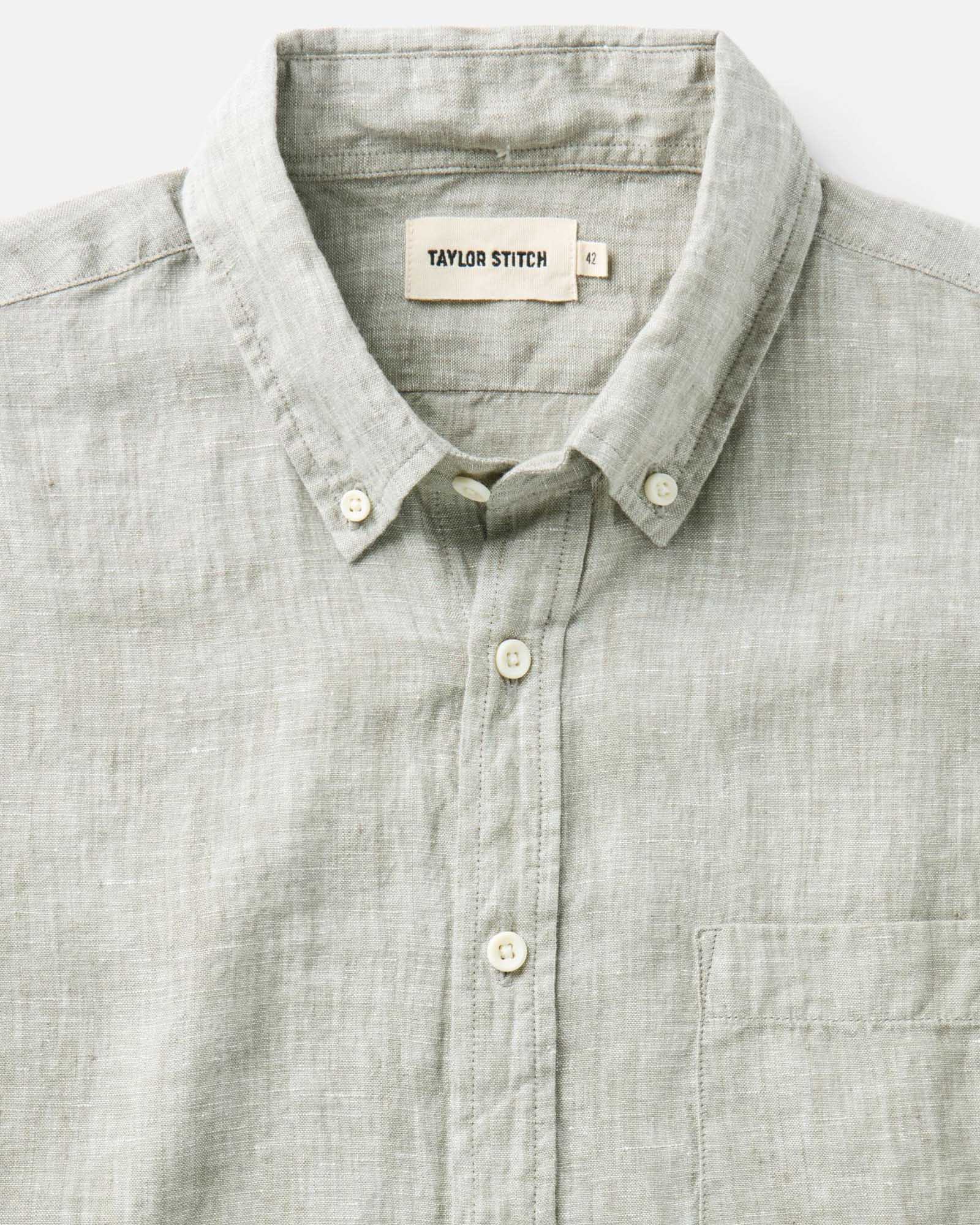 The Short Sleeve Jack in Sage Linen - Image 5