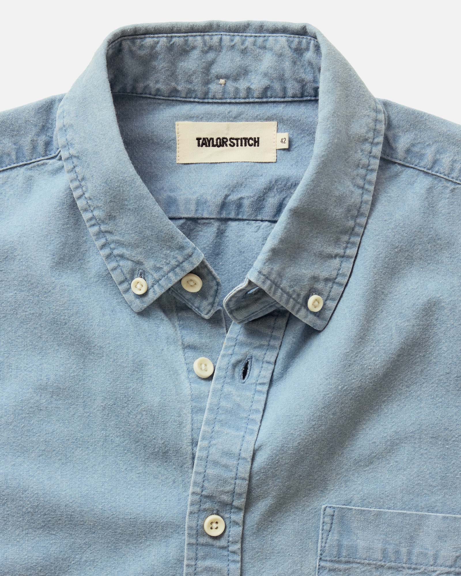 The Short Sleeve Jack in Washed Indigo Oxford - Image 4