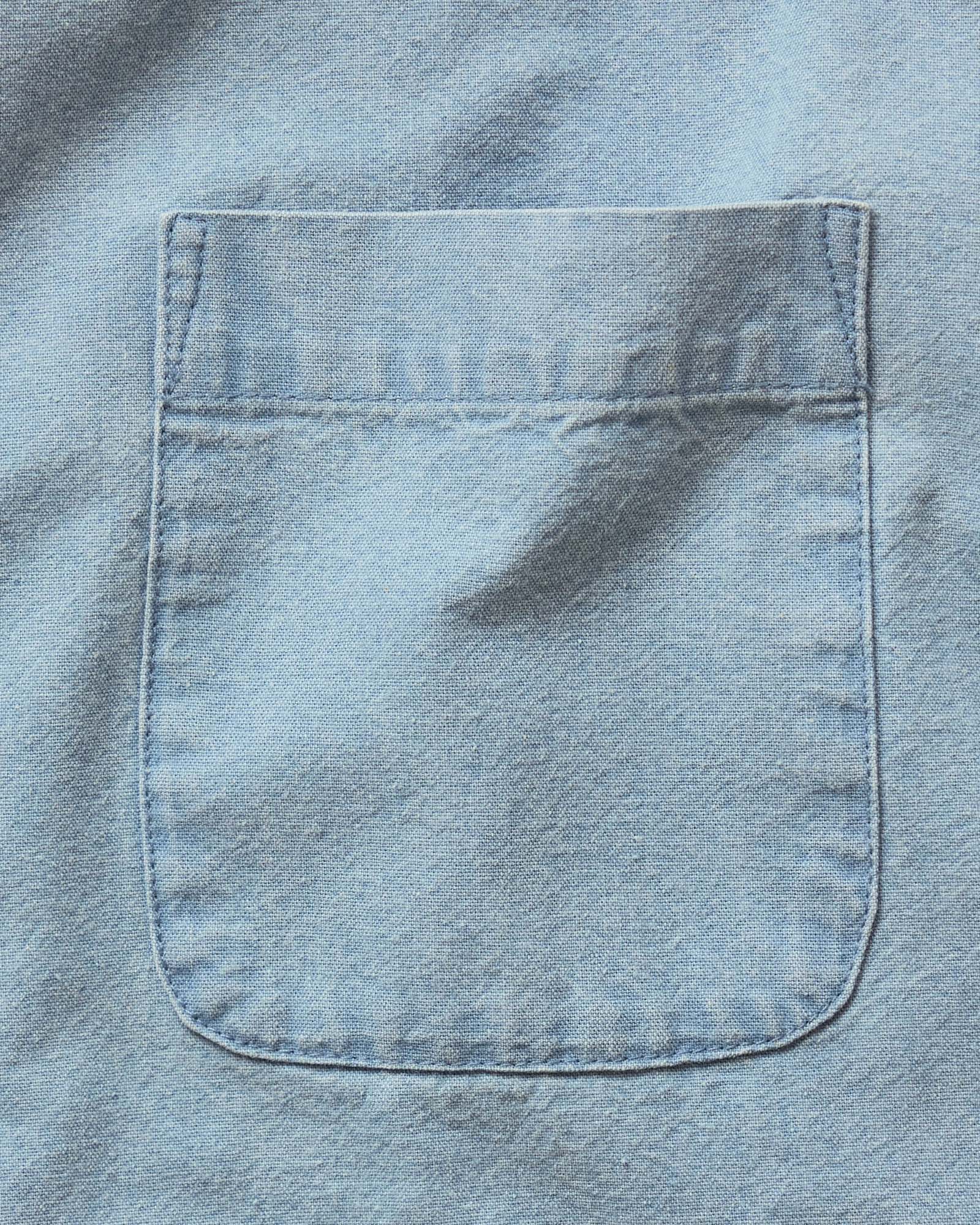 The Short Sleeve Jack in Washed Indigo Oxford - Image 5
