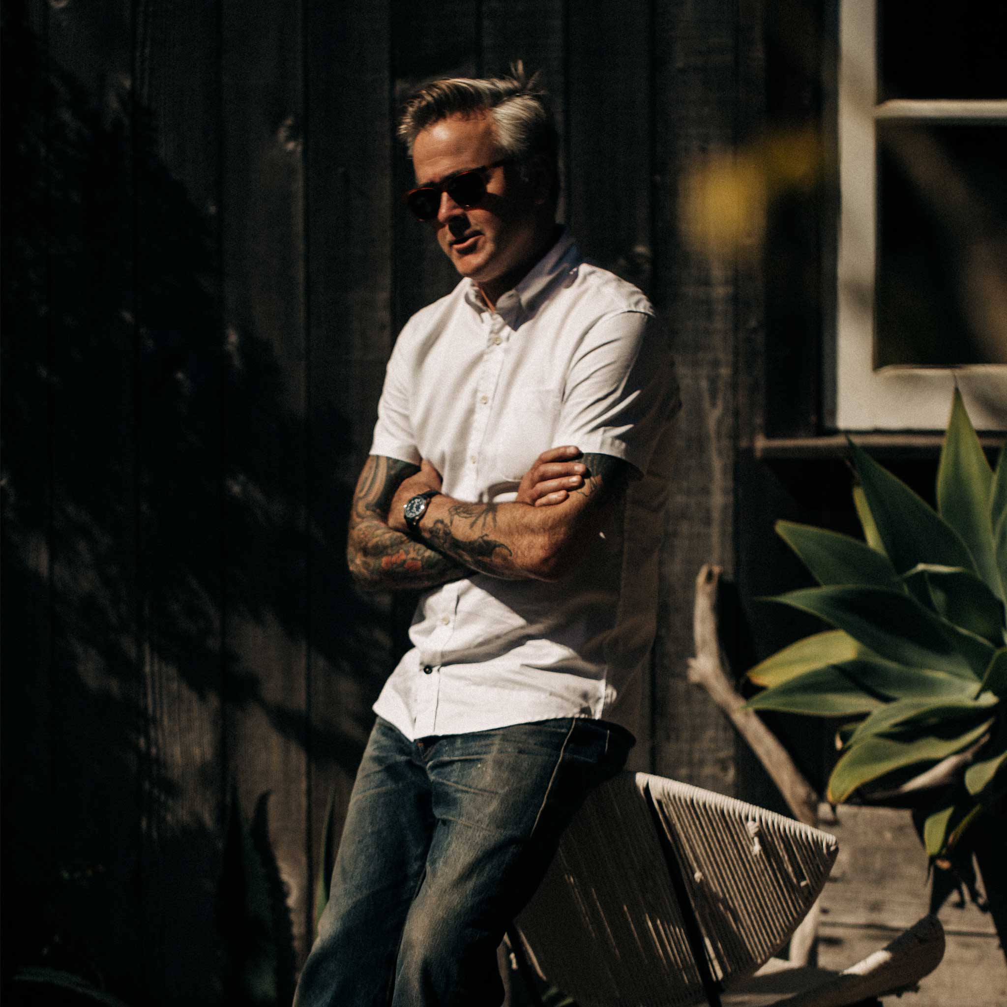 The Short Sleeve Jack in Washed White Oxford - Image 6
