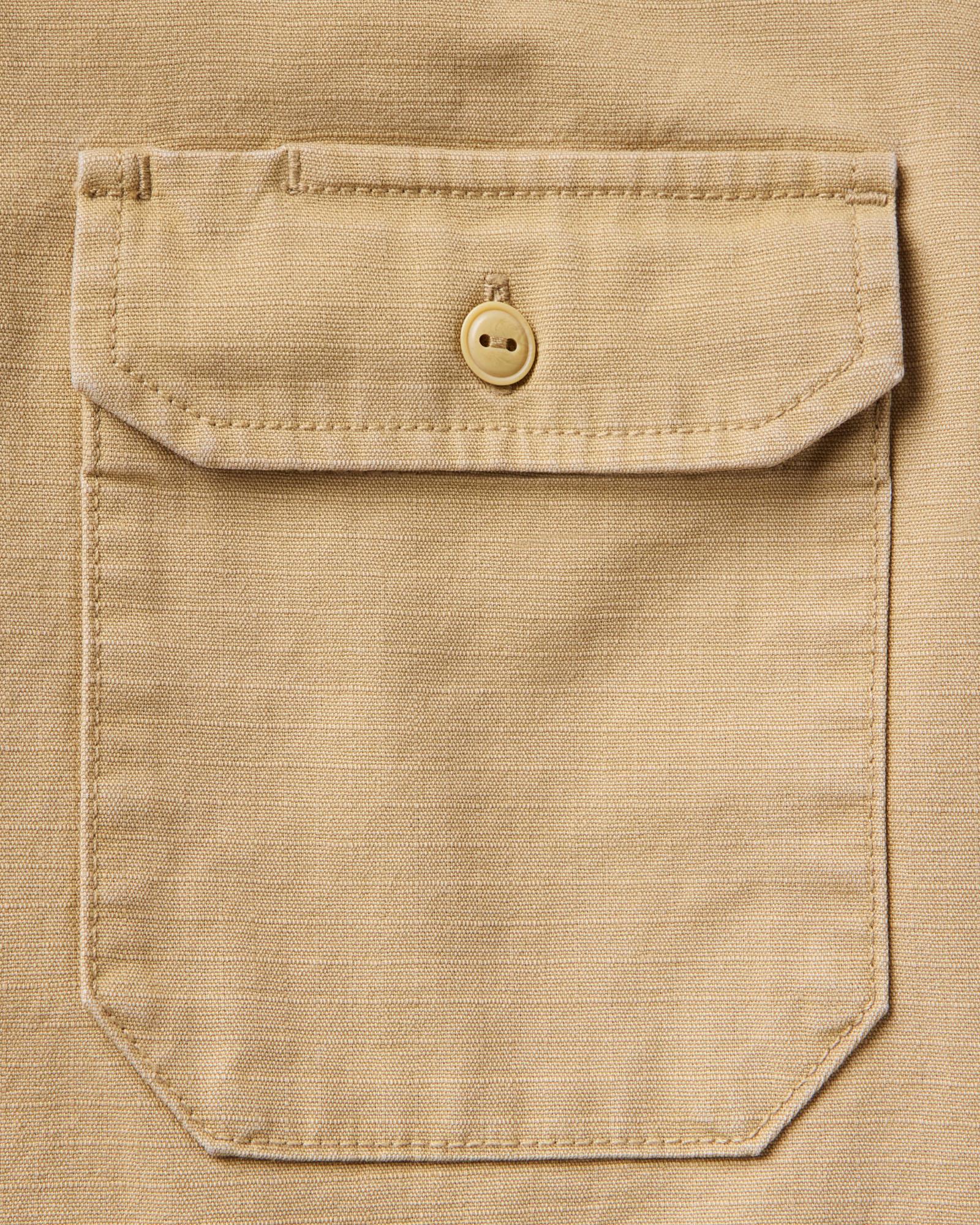 The Short Sleeve Mechanic Shirt in Khaki Ripstop - Image 8