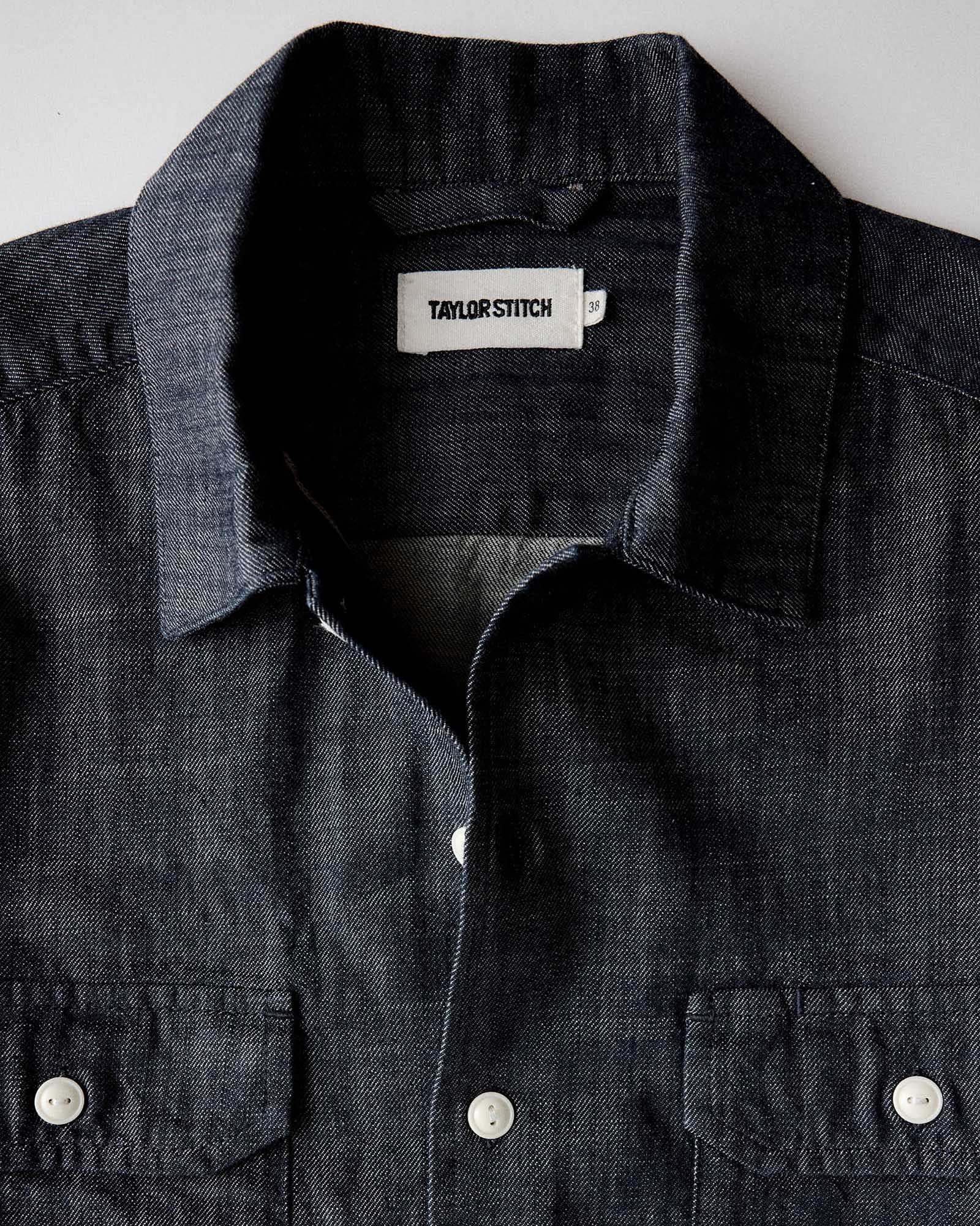 The Short Sleeve Mechanic Shirt in Rinsed Indigo Denim - Image 6