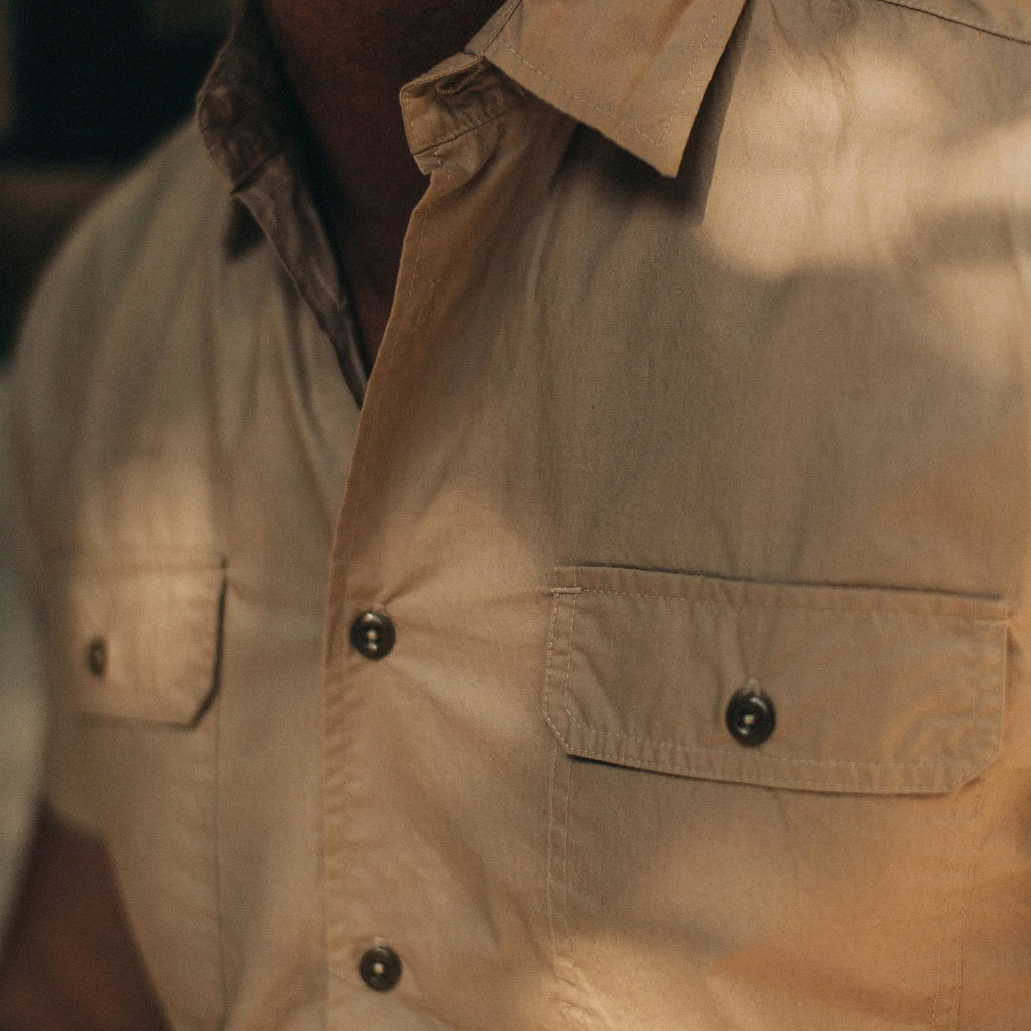 The Short Sleeve Officer Shirt in Khaki - Image 4