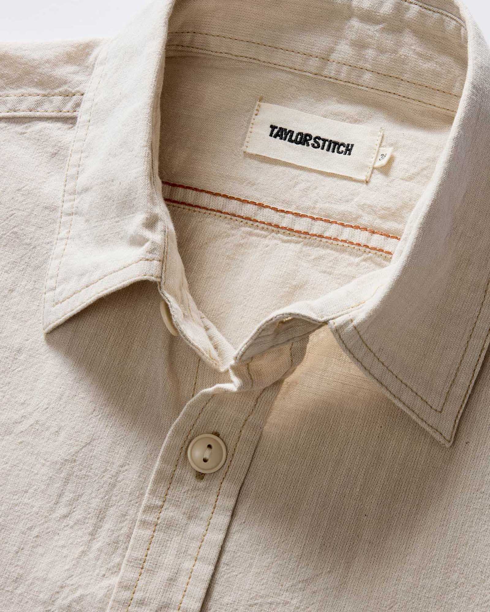The Short Sleeve Utility Shirt in Natural Selvedge Chambray - Image 5