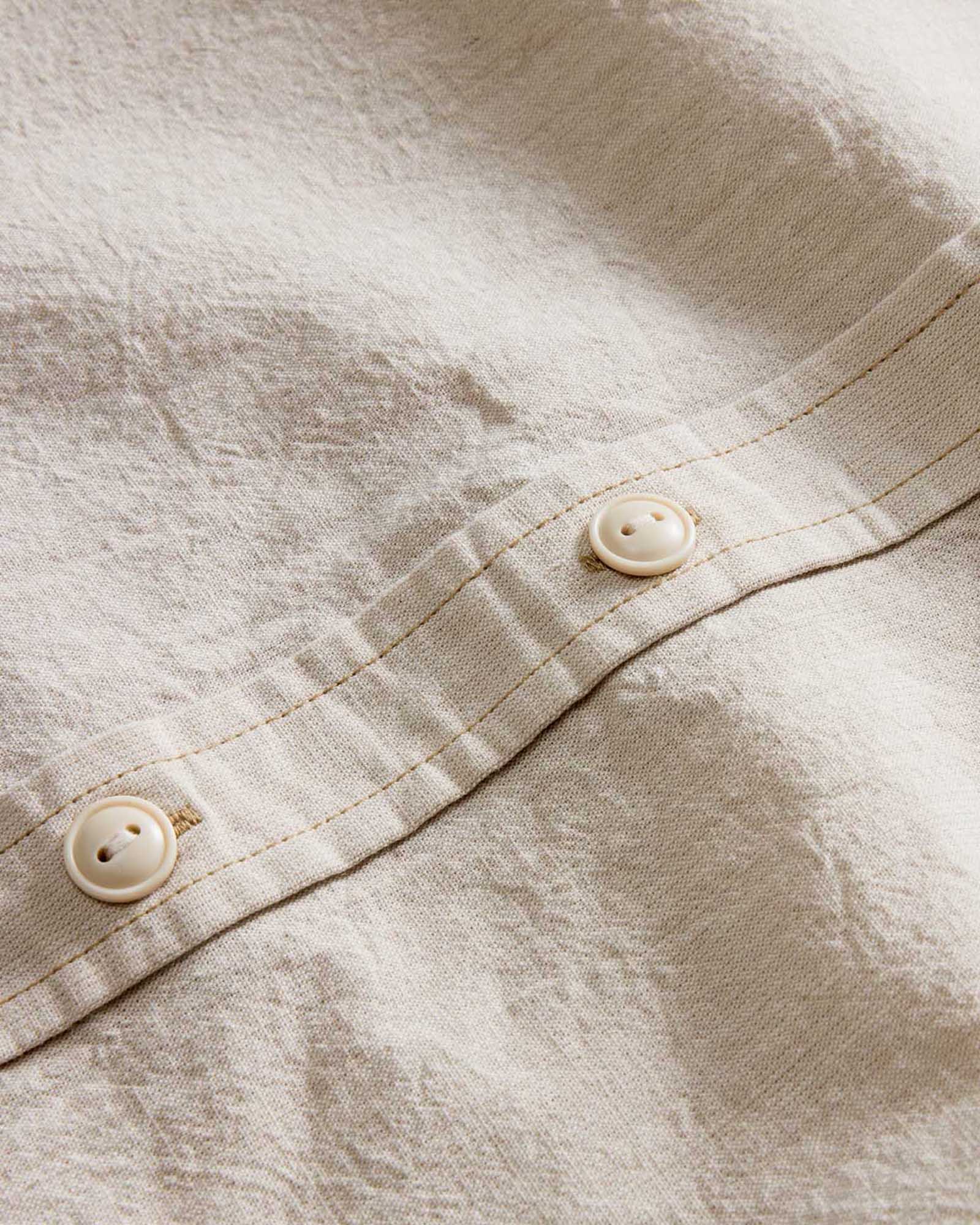 The Short Sleeve Utility Shirt in Natural Selvedge Chambray - Image 6