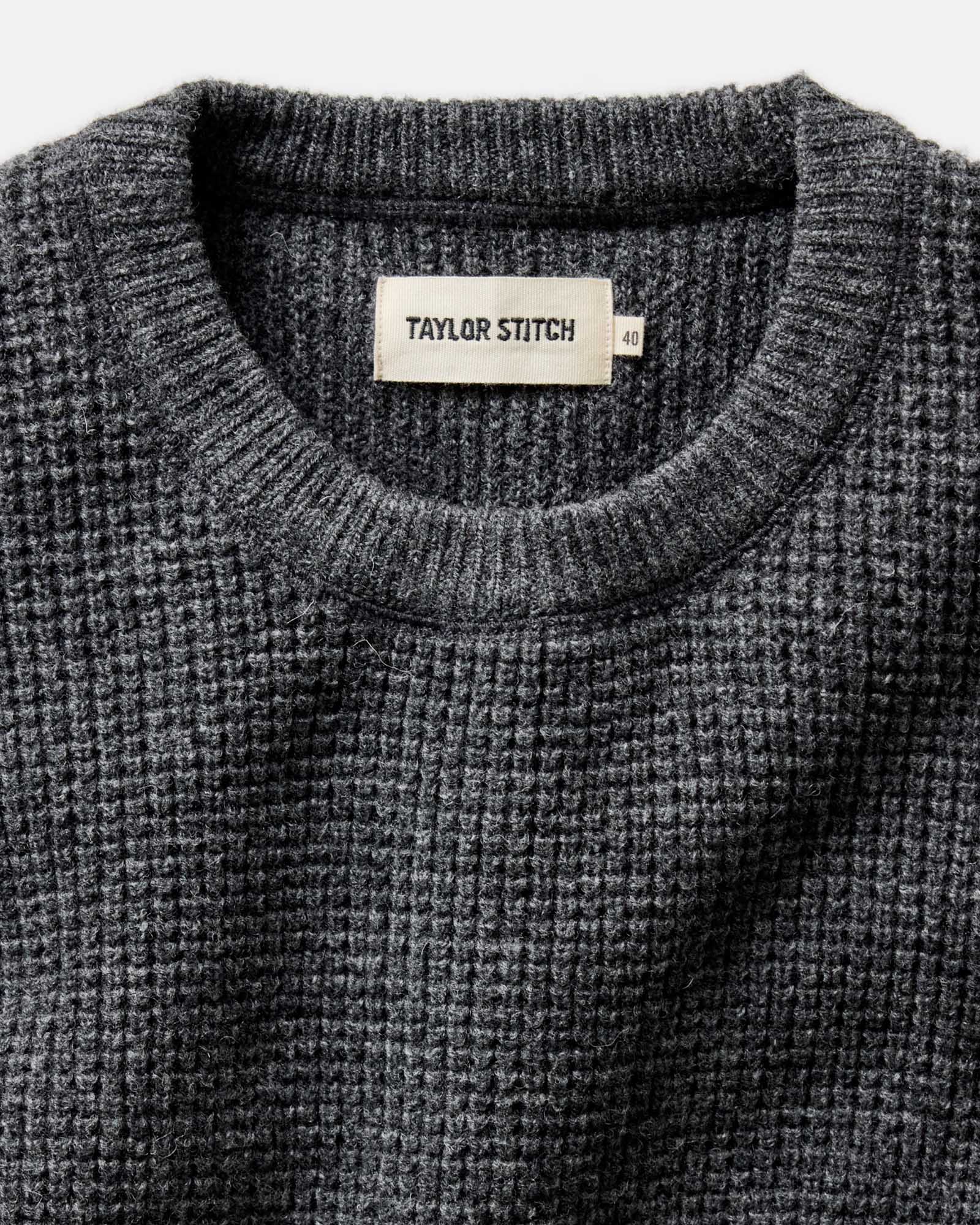 The Sidecountry Crew in Heather Graphite Merino Waffle - Image 4