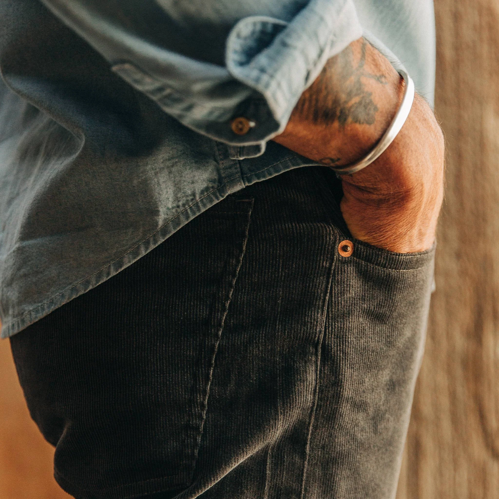 The Slim All Day Pant in Coal Cord - Image 3
