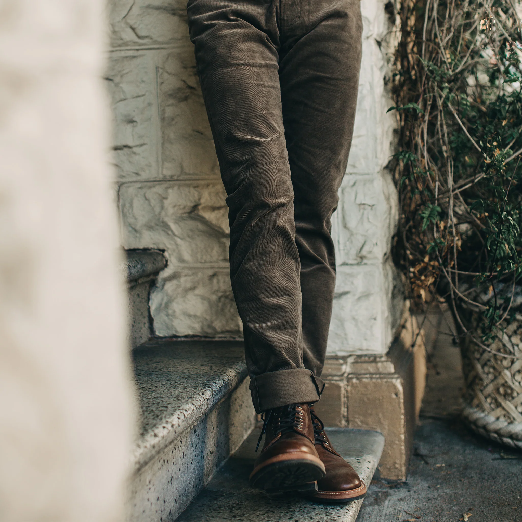 The Slim All Day Pant in Espresso Cord - Image 2