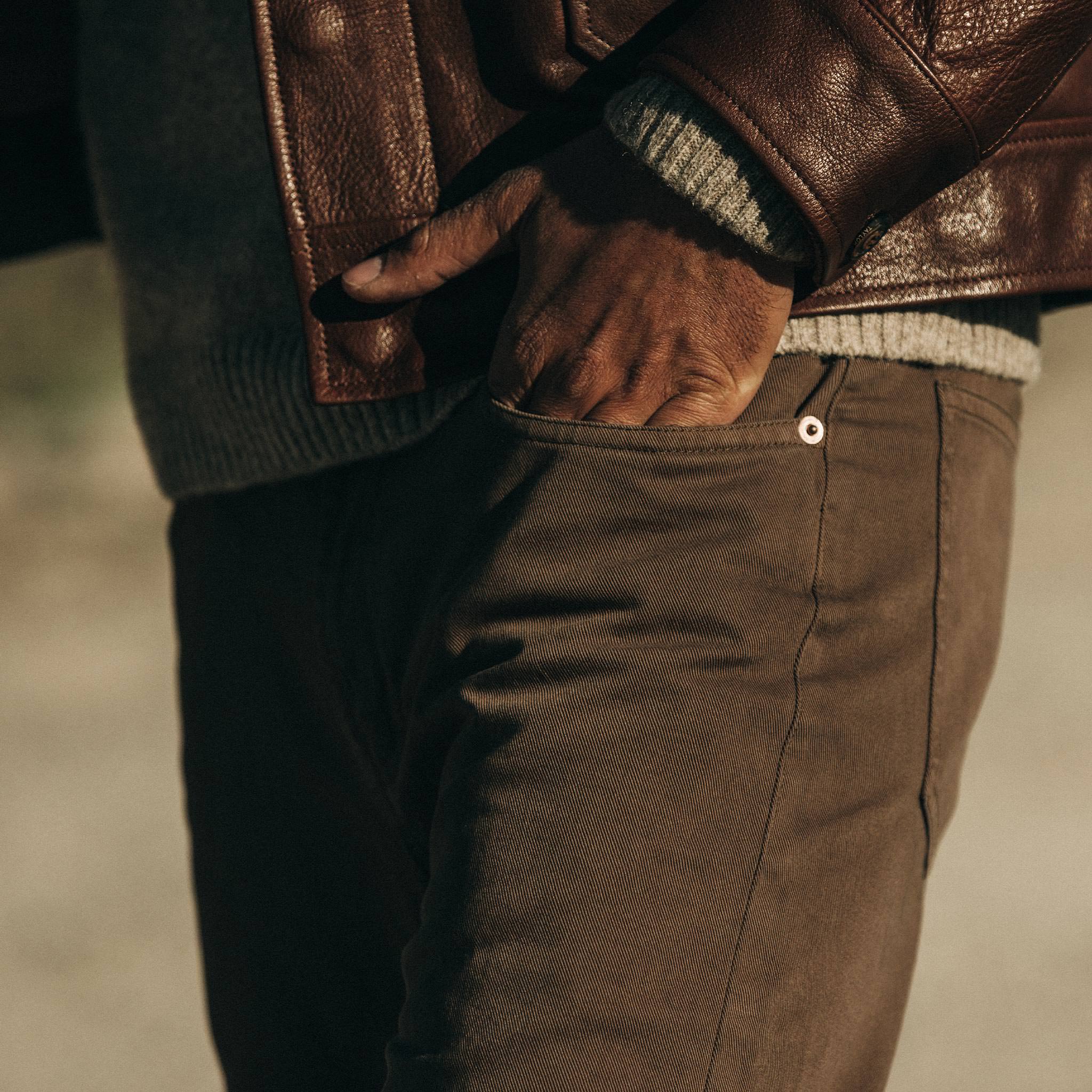 The Slim All Day Pant in Espresso Selvage - Image 3