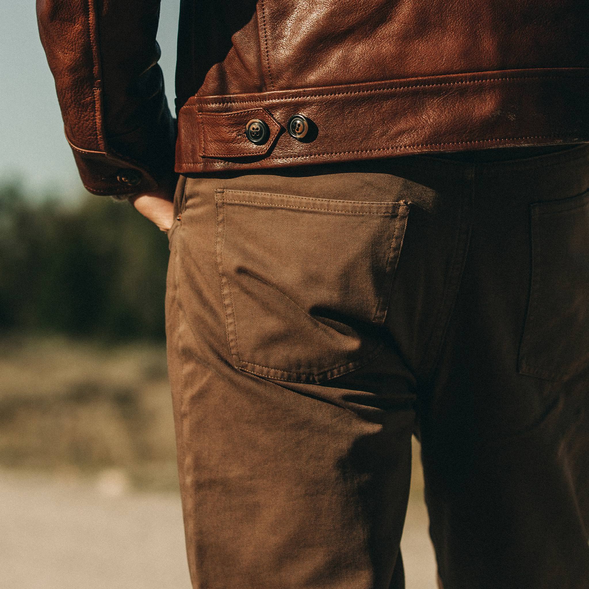 The Slim All Day Pant in Espresso Selvage - Image 4