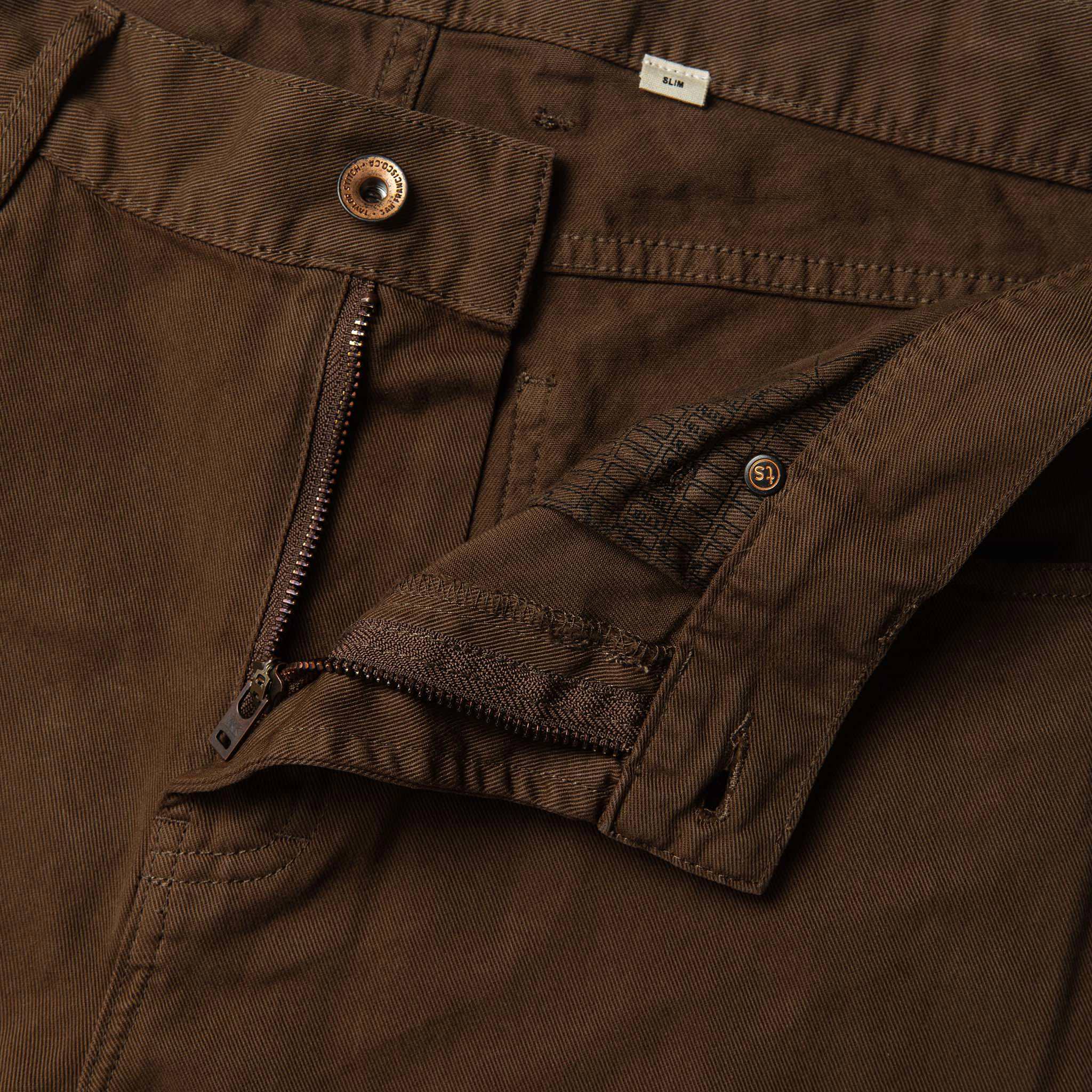 The Slim All Day Pant in Espresso Selvage - Image 6