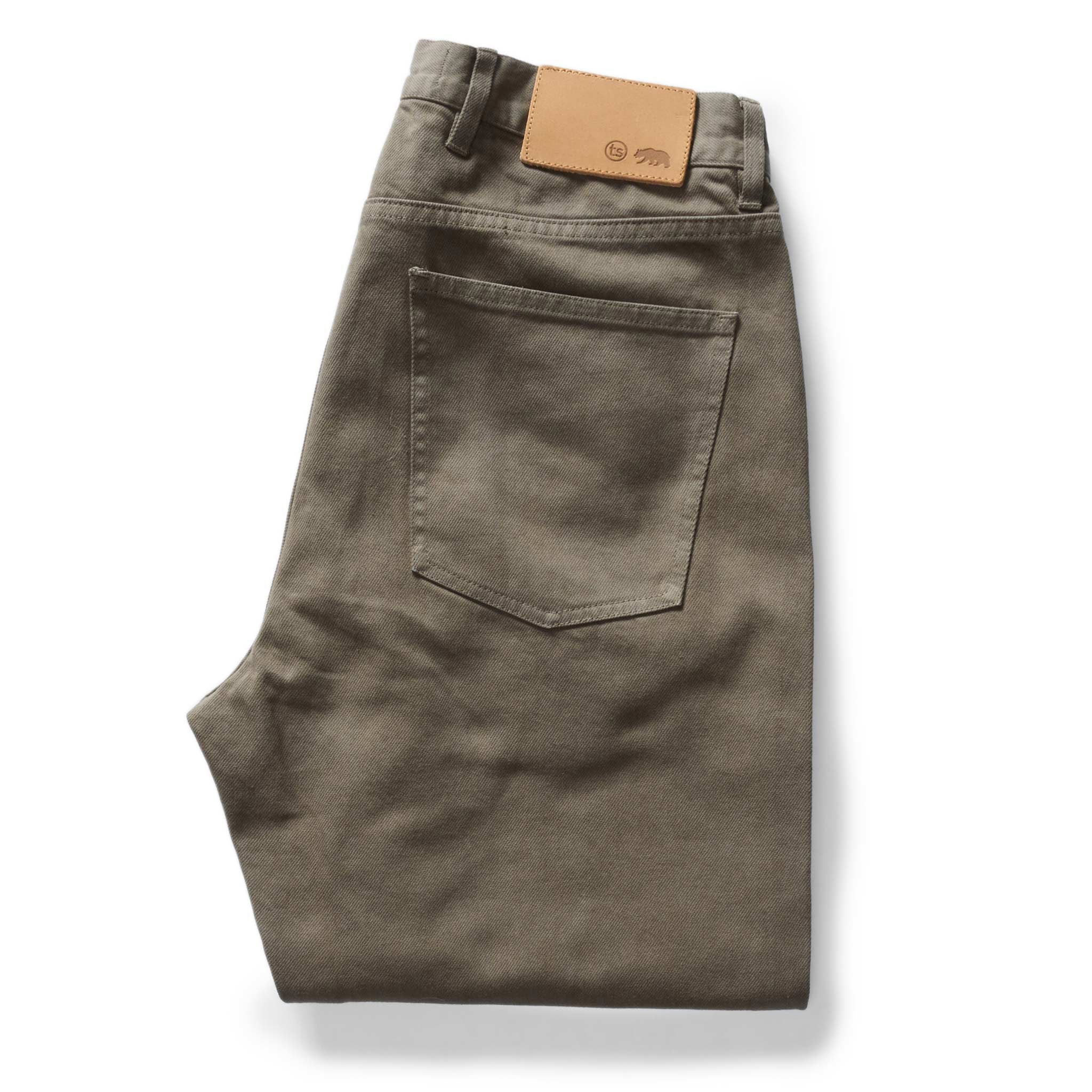 The Slim All Day Pant in Fatigue Olive Selvage Denim - Image 5