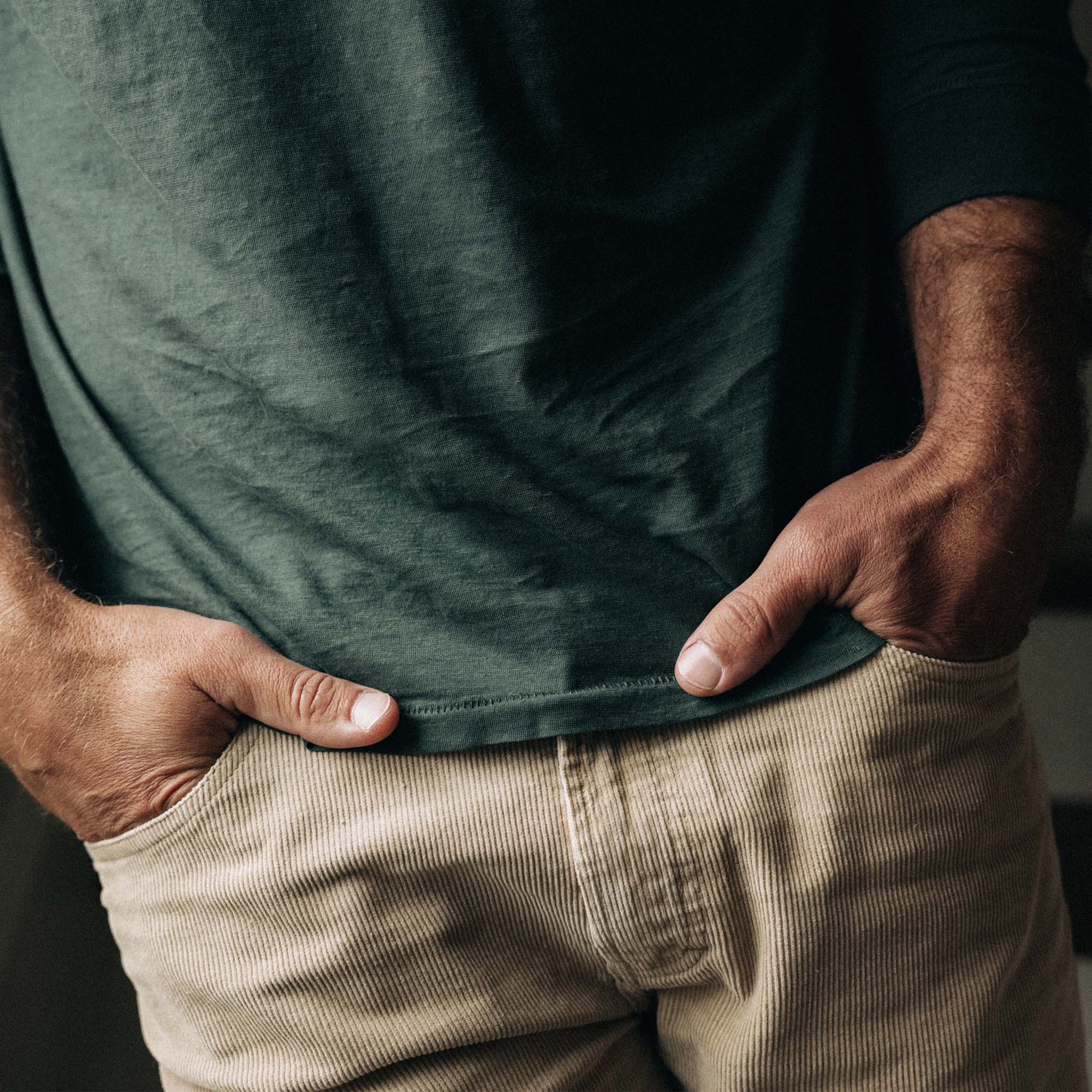 The Slim All Day Pant in Light Khaki Cord - Image 3