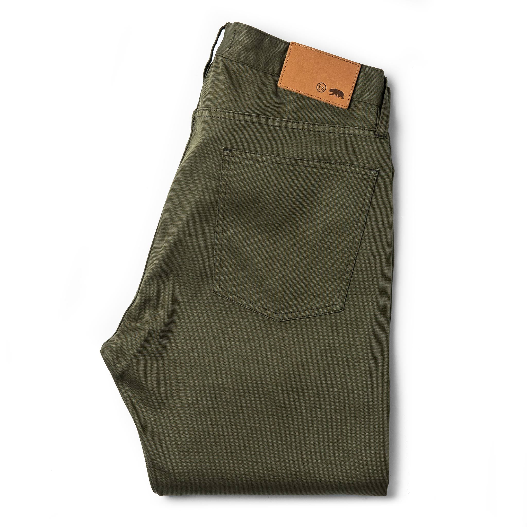 The Slim All Day Pant in Olive Bedford Cord - Image 10