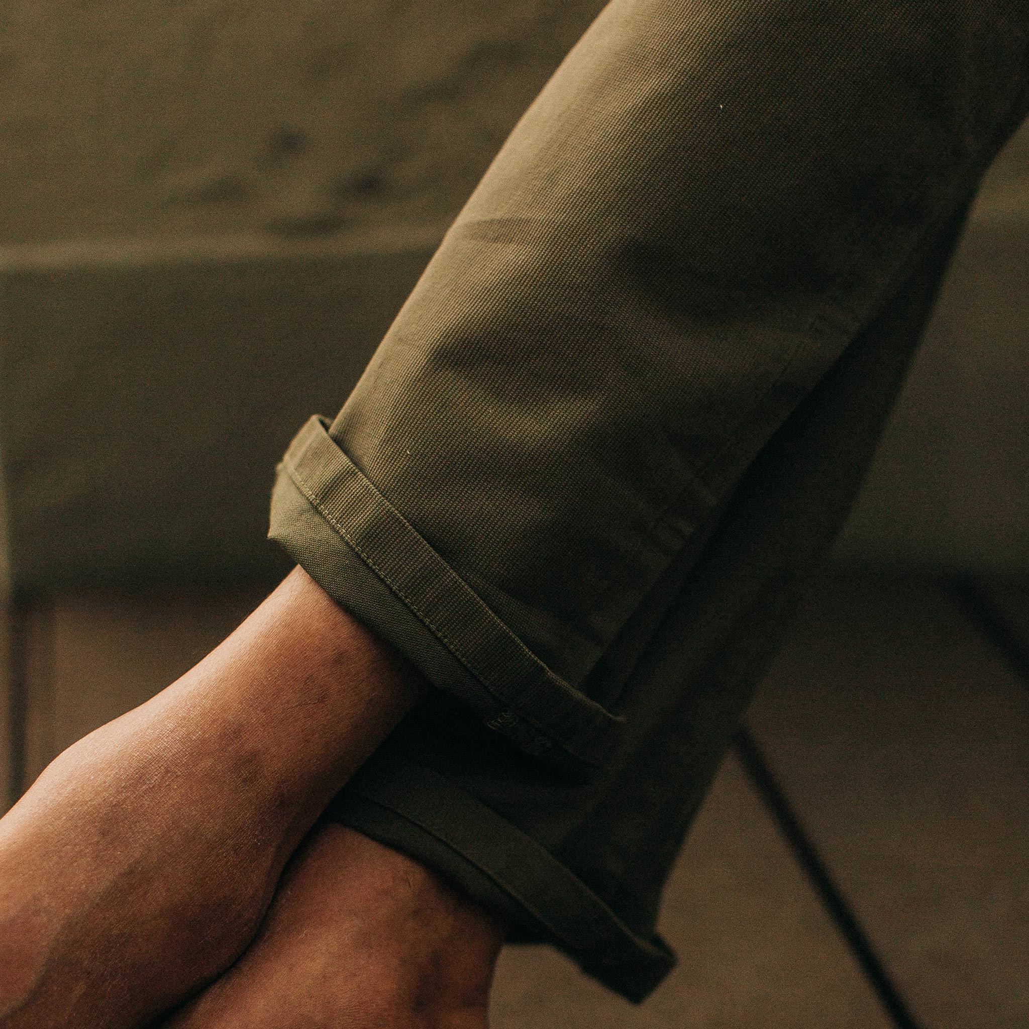 The Slim All Day Pant in Olive Bedford Cord - Image 4