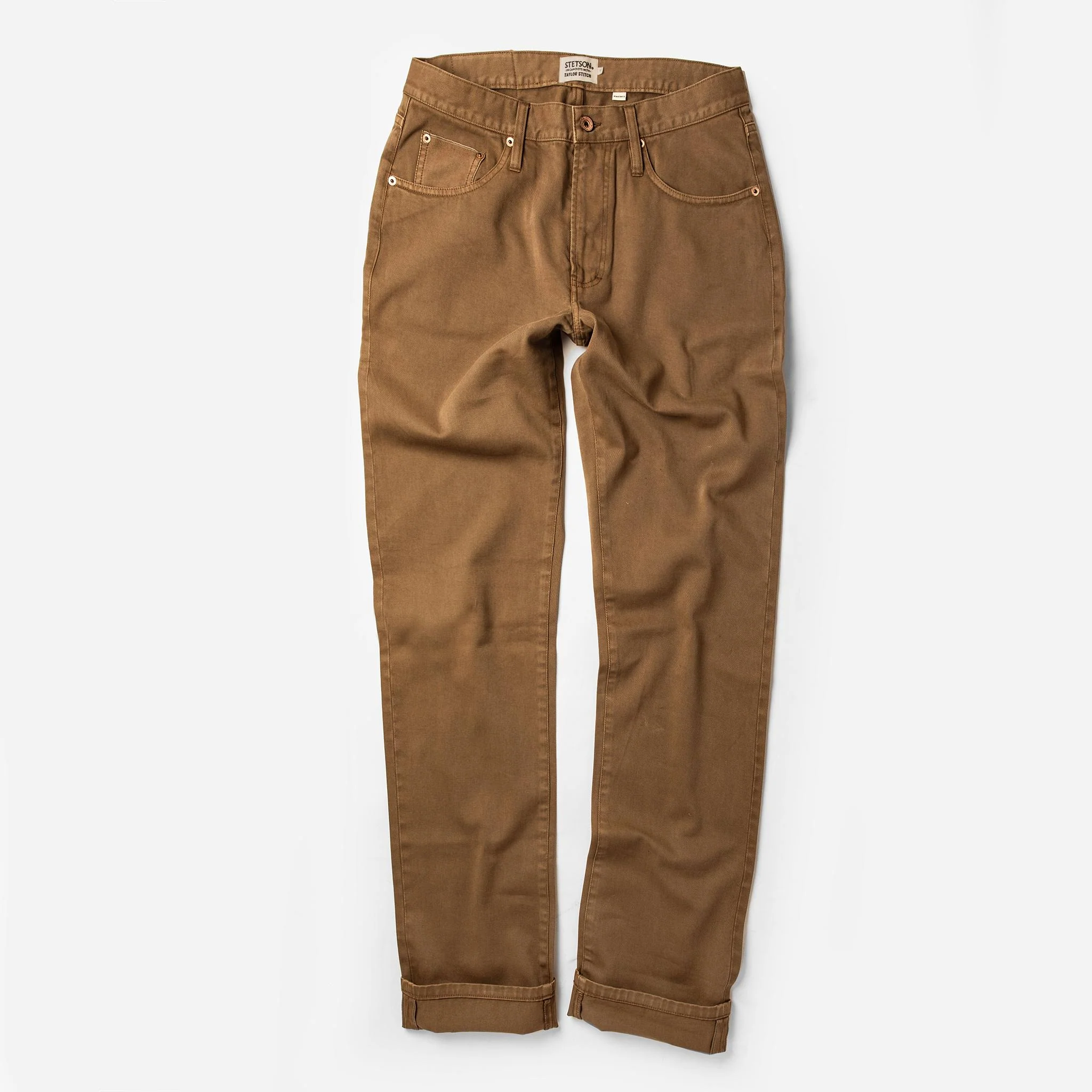 The Slim All Day Pant in Rustic Oak Organic Selvage - Image 10