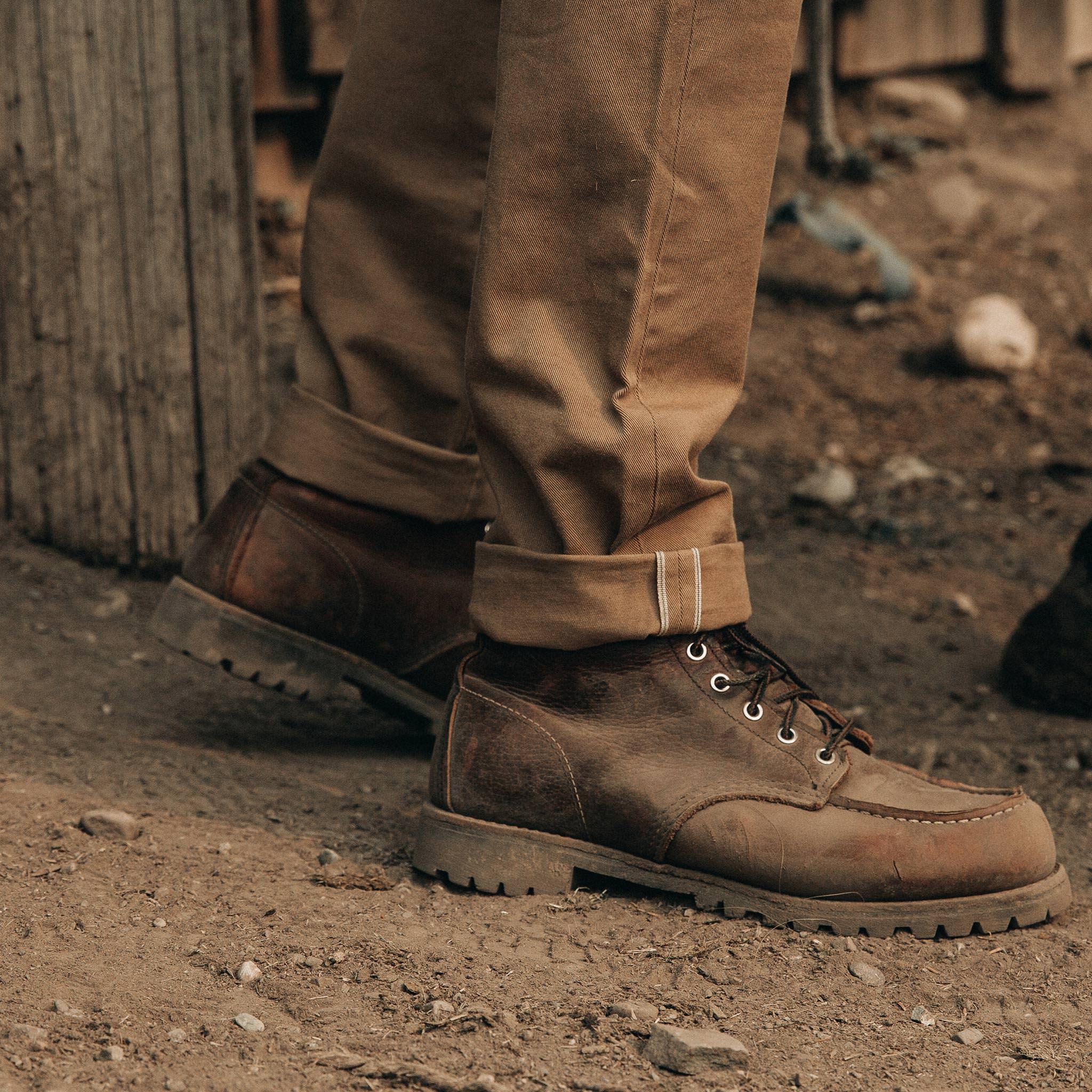 The Slim All Day Pant in Rustic Oak Organic Selvage - Image 6