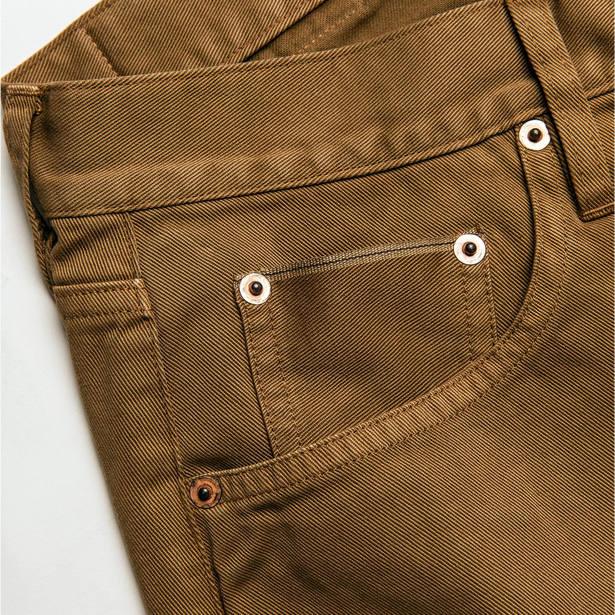 The Slim All Day Pant in Rustic Oak Organic Selvage - Image 8