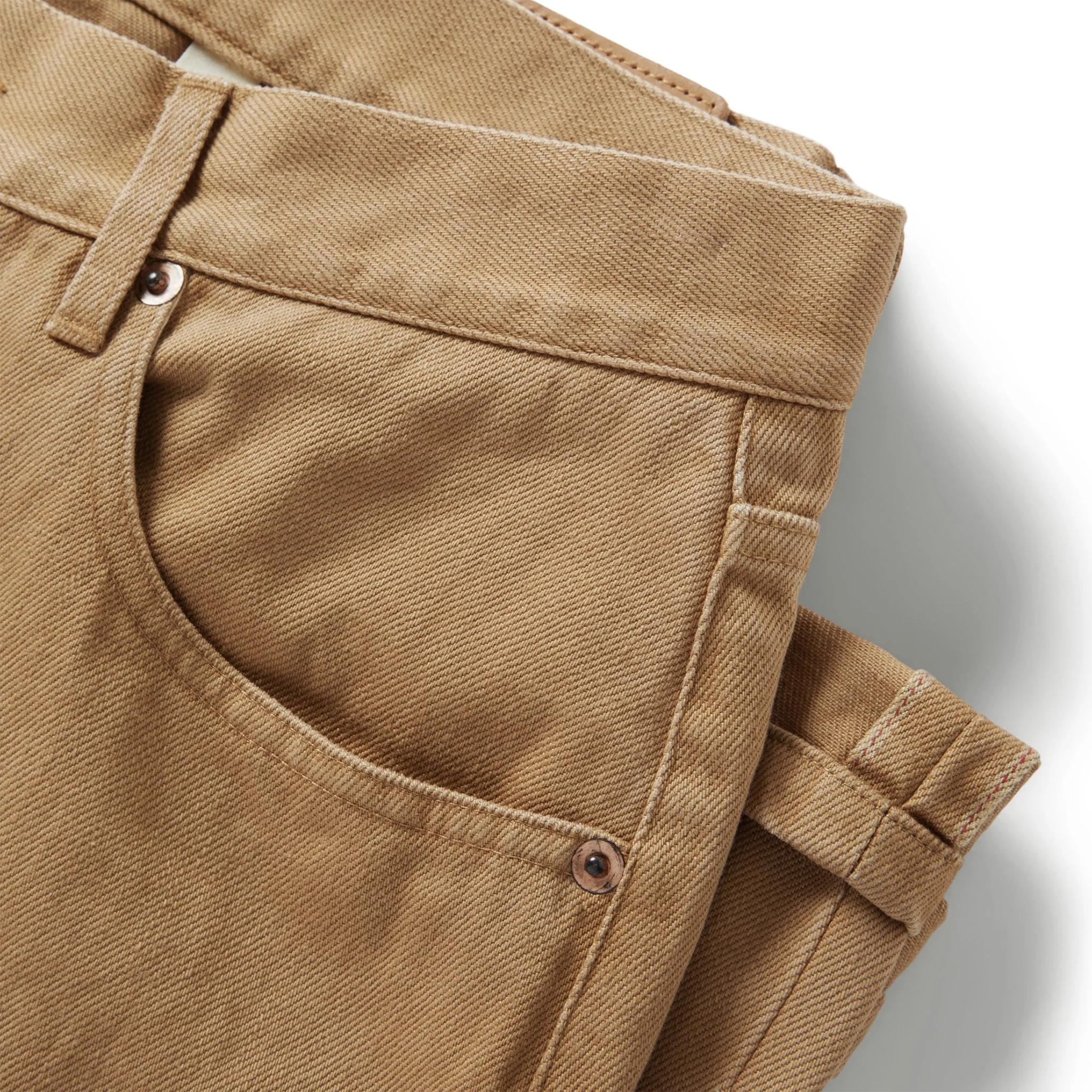 The Slim All Day Pant in Washed Tobacco Selvage - Image 8