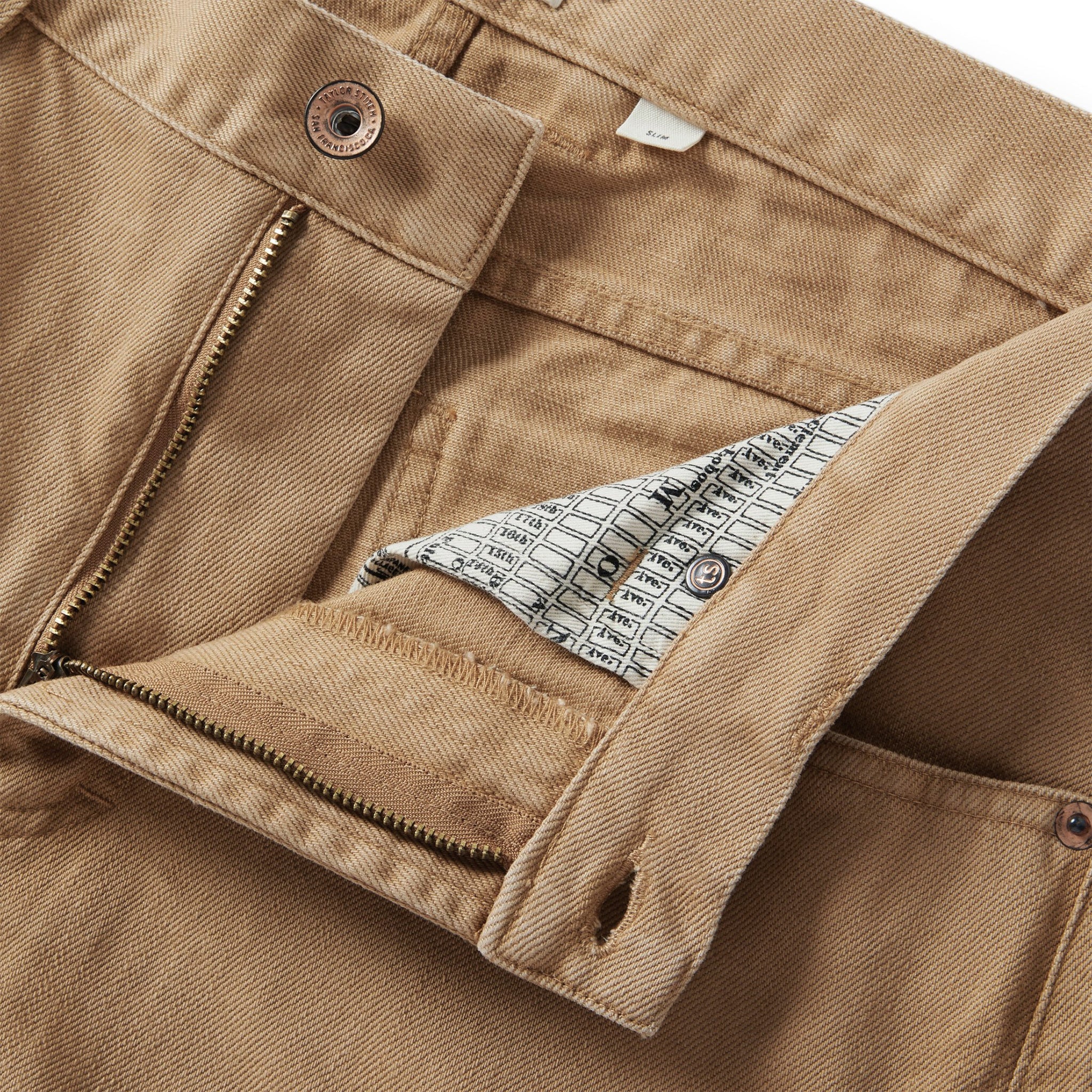 The Slim All Day Pant in Washed Tobacco Selvage - Image 9