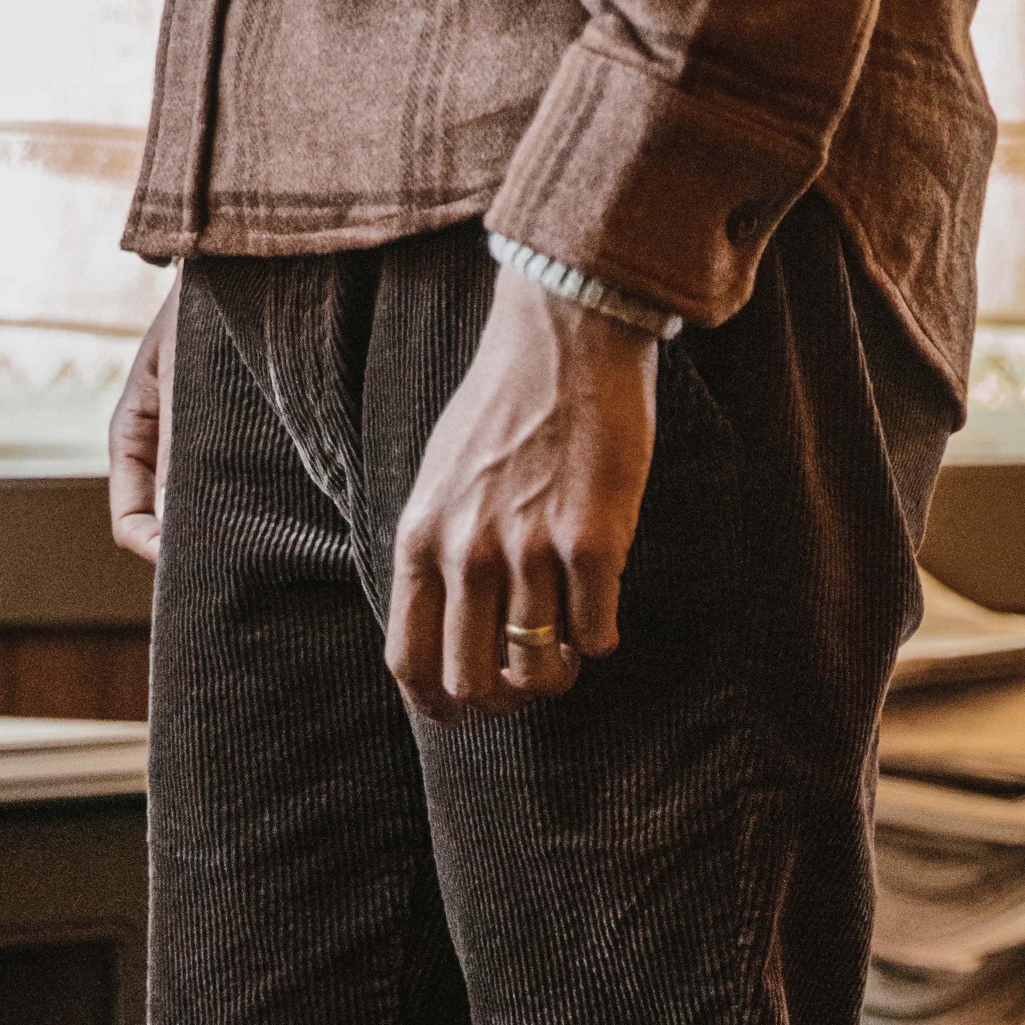 The Slim Foundation Pant in Espresso Cord - Image 3