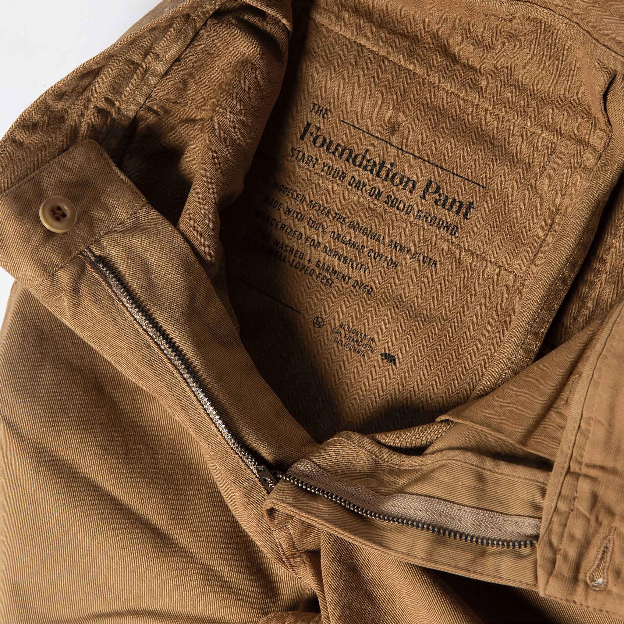 The Slim Foundation Pant in Organic British Khaki - Image 6