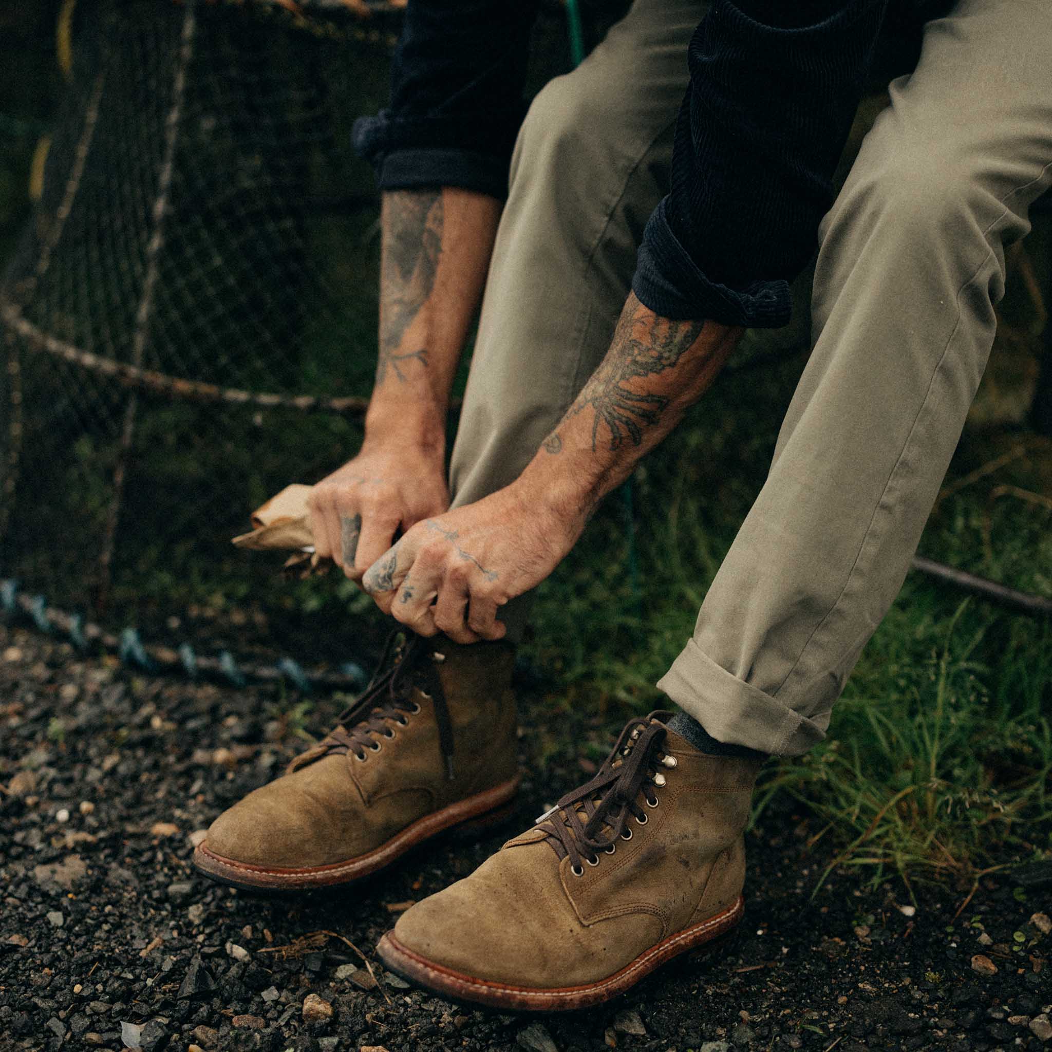 The Slim Foundation Pant in Organic Smoked Olive - Image 3