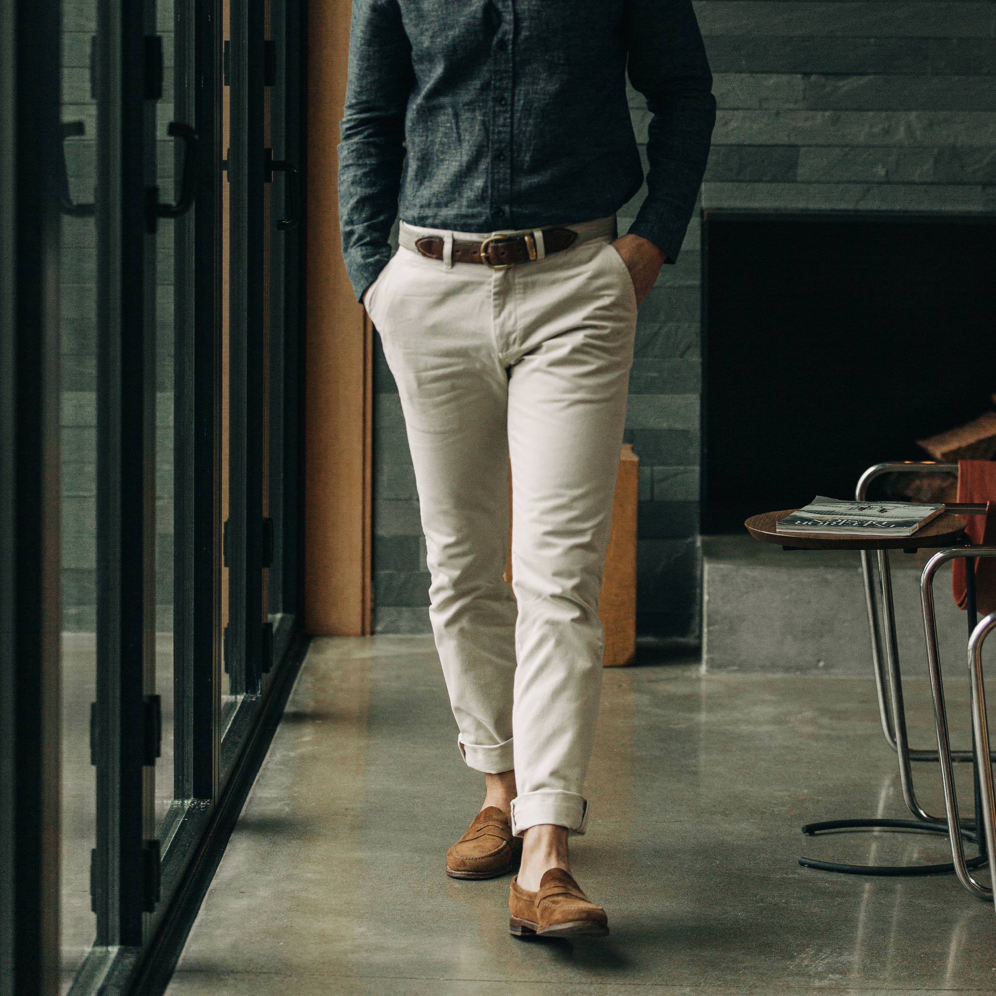 The Slim Foundation Pant in Organic Stone - Image 2
