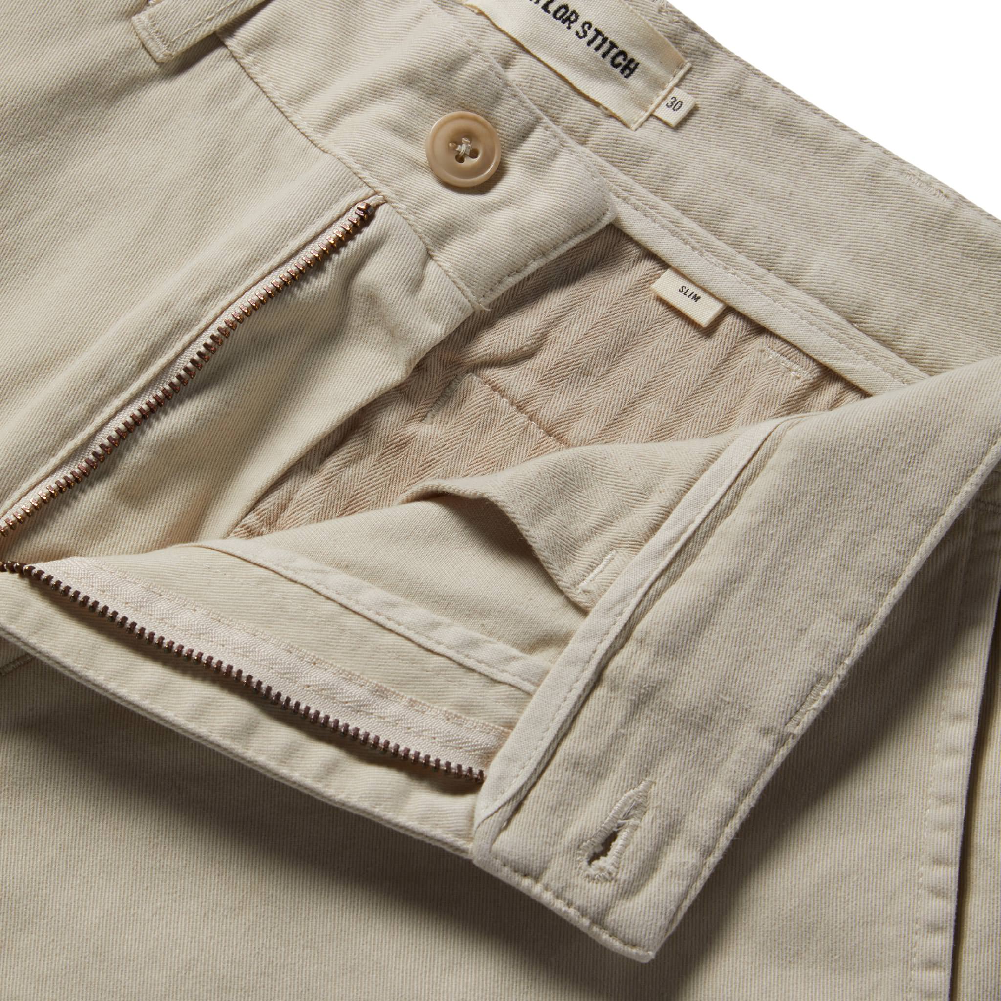 The Slim Foundation Pant in Organic Stone - Image 7