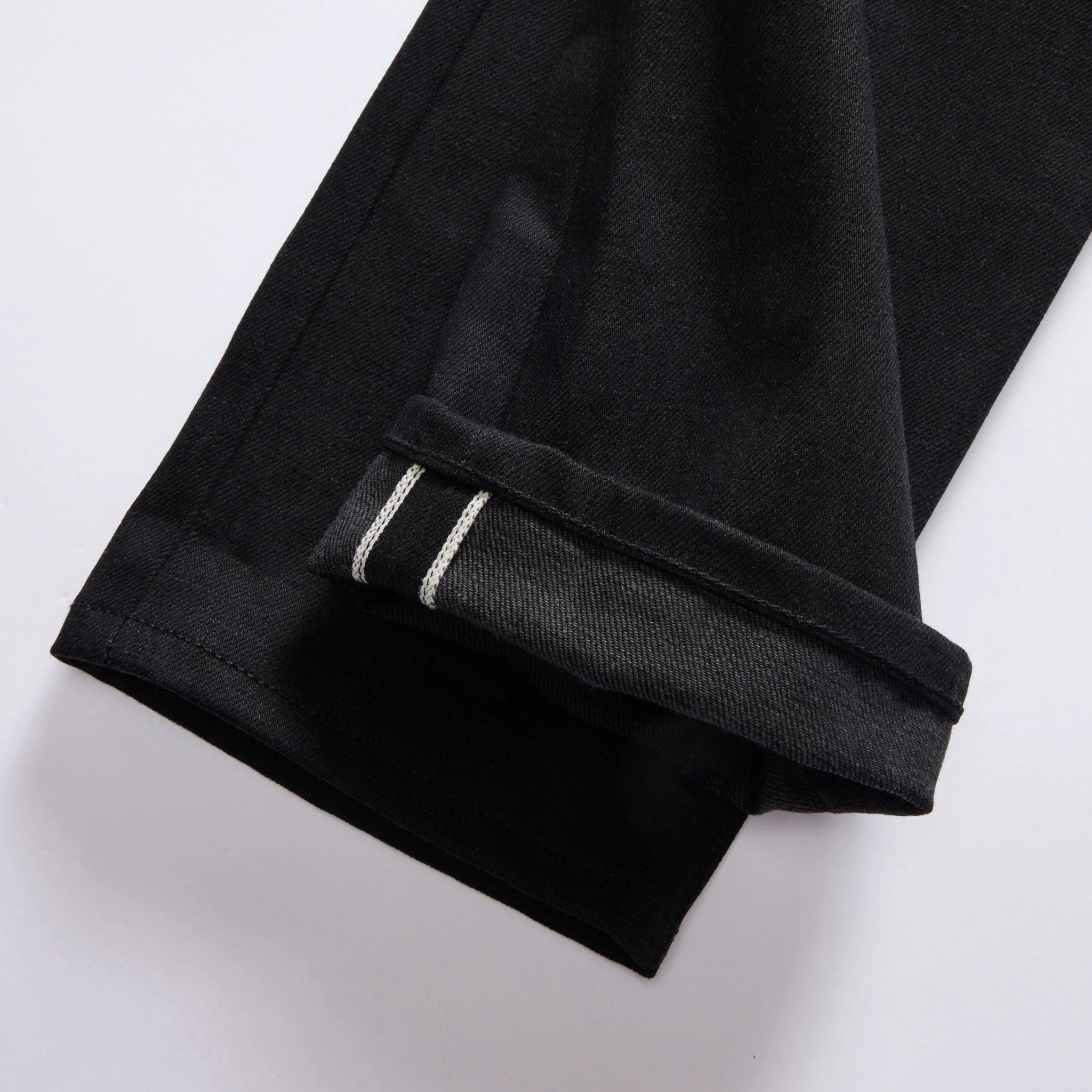 The Slim Jean in Black Nihon Menpu Selvage - Image 7