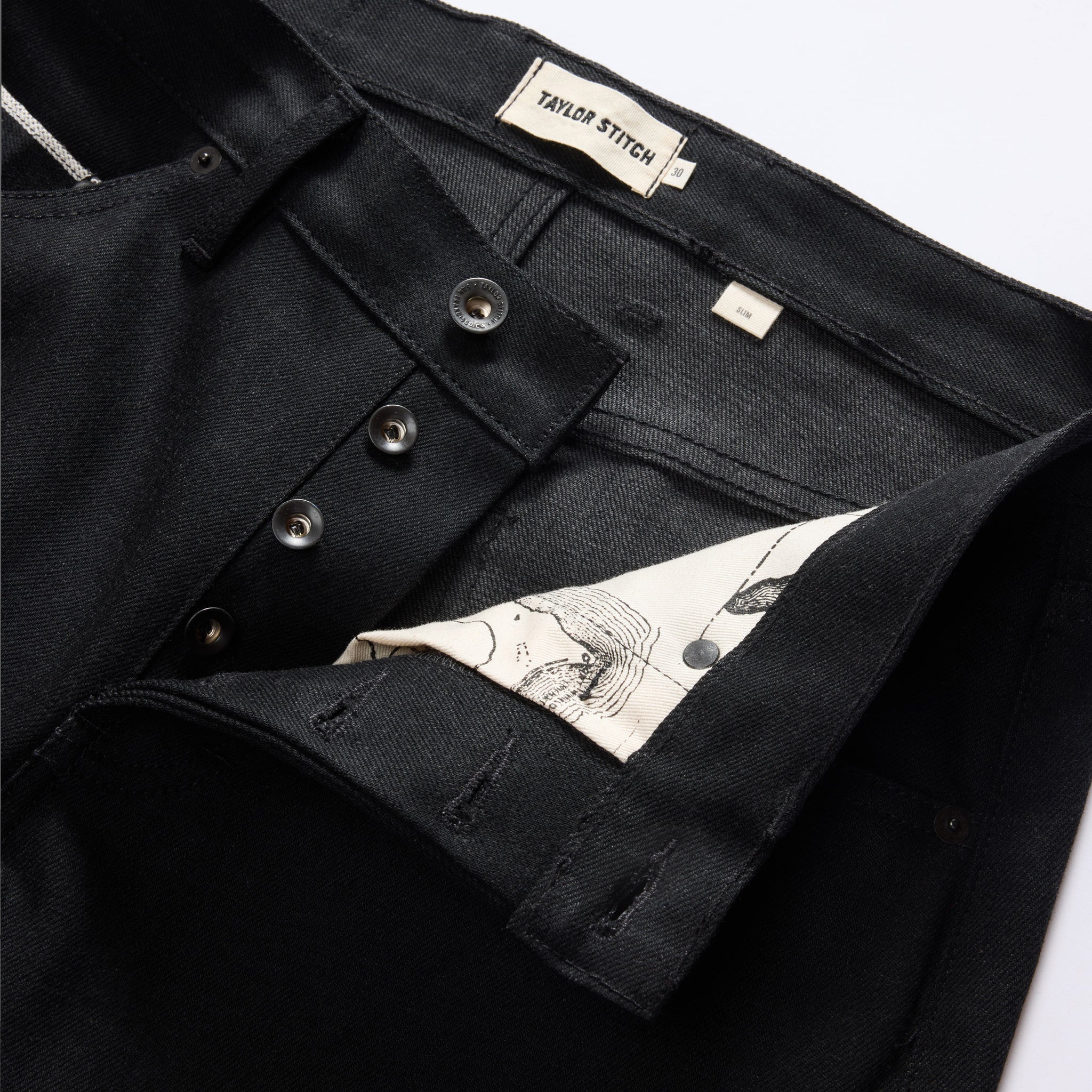 The Slim Jean in Black Nihon Menpu Selvage - Image 9