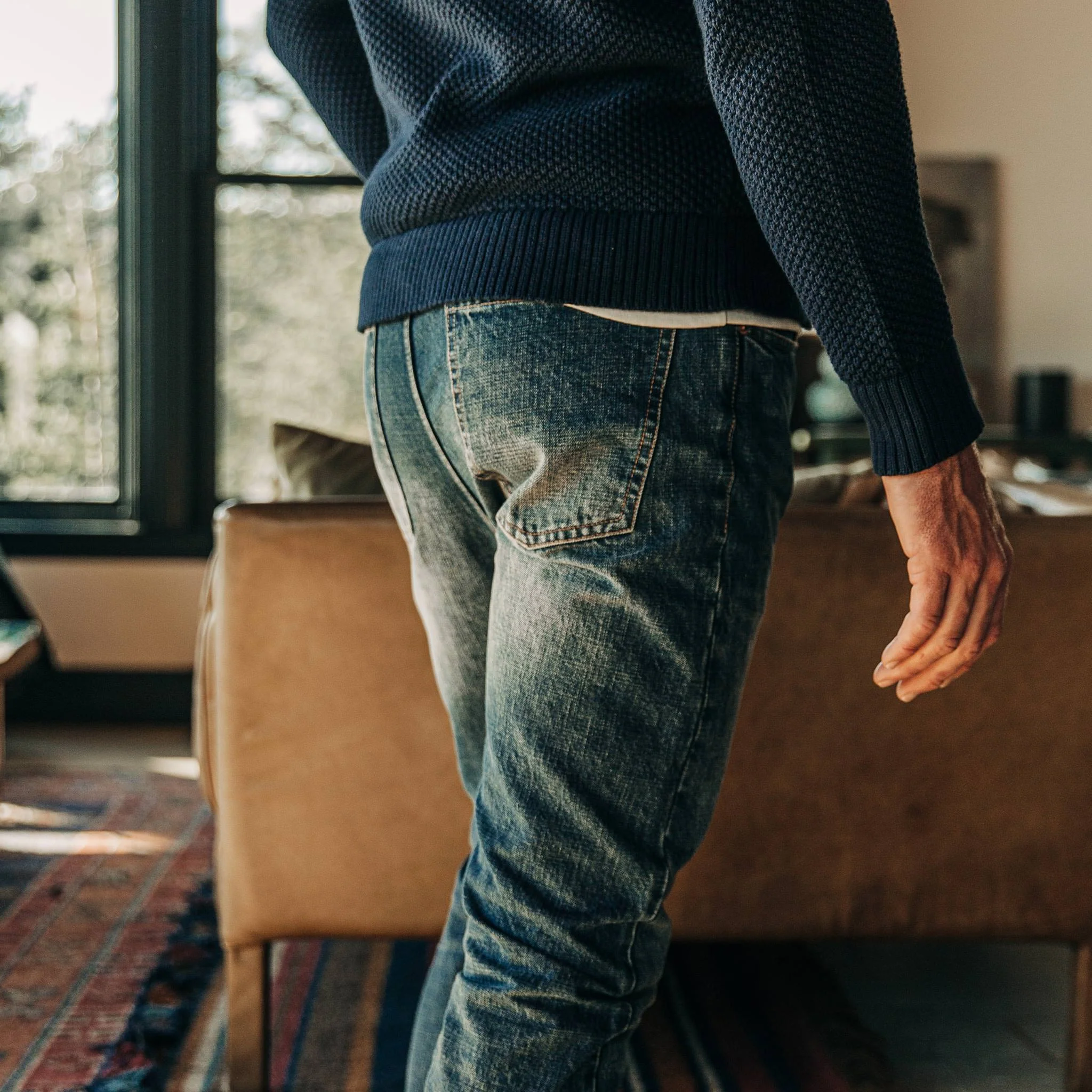 The Slim Jean in Organic Selvage 12-month Wash - Image 4