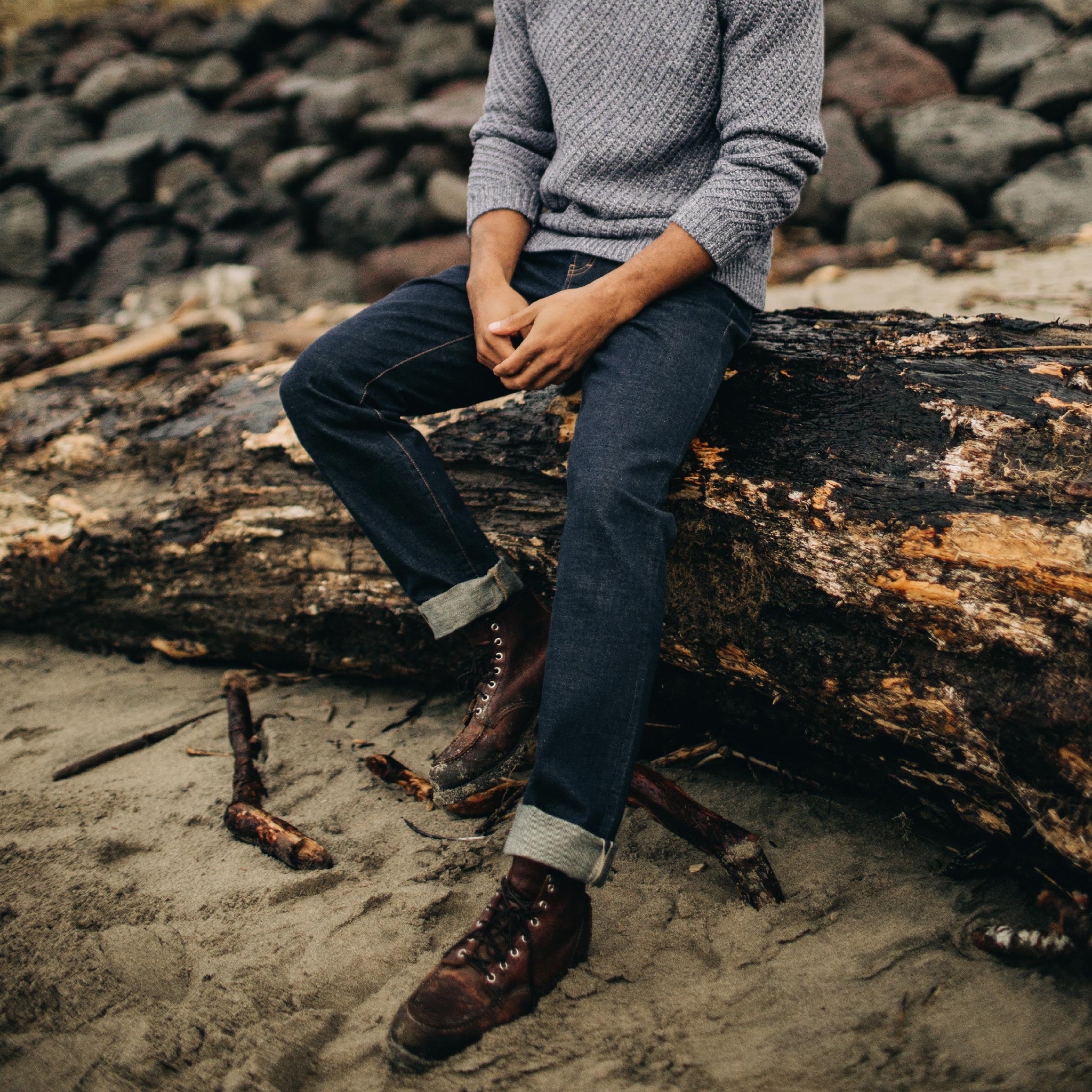 The Slim Jean in Rinsed Organic Selvage - Image 2