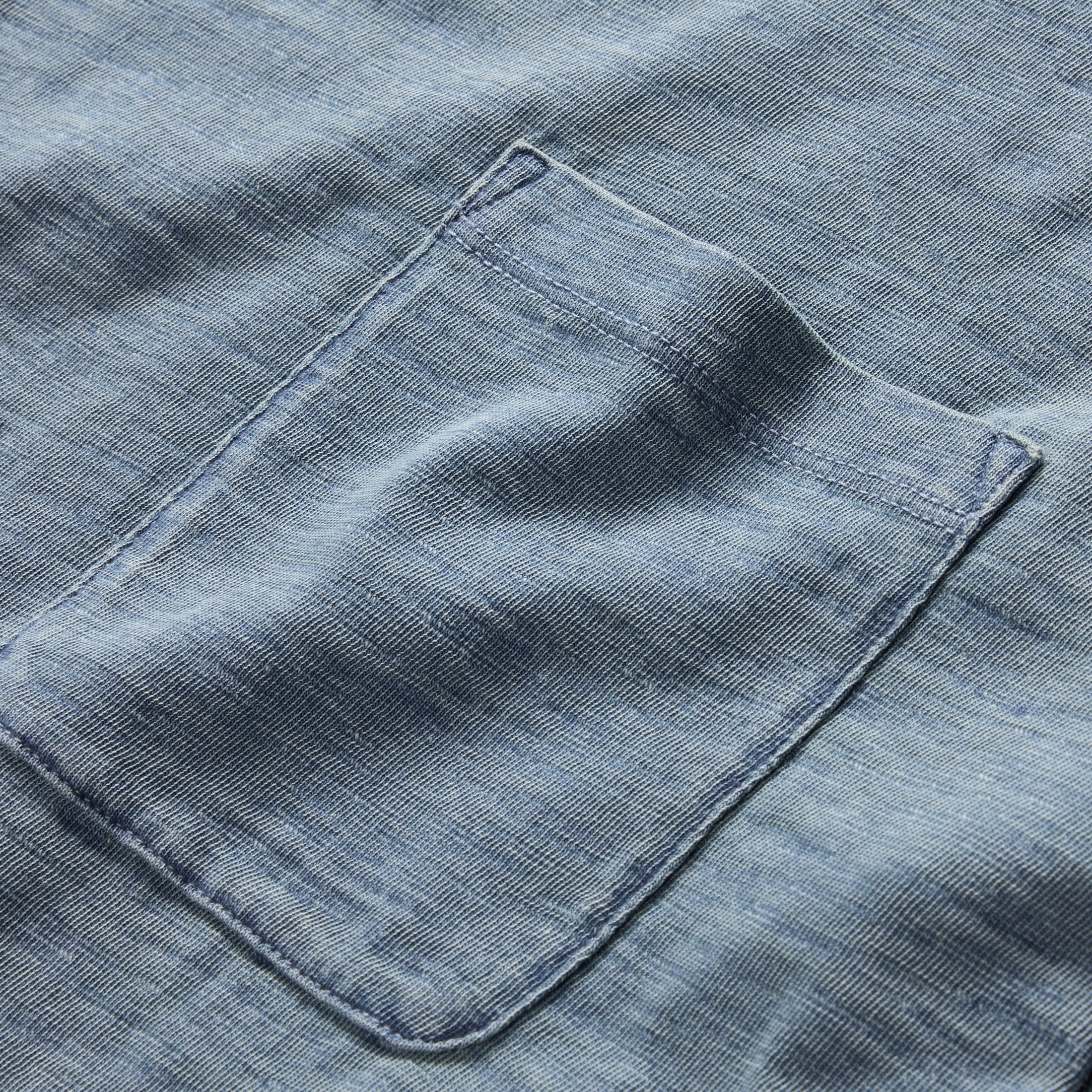 The Slub Tee in Washed Indigo - Image 6