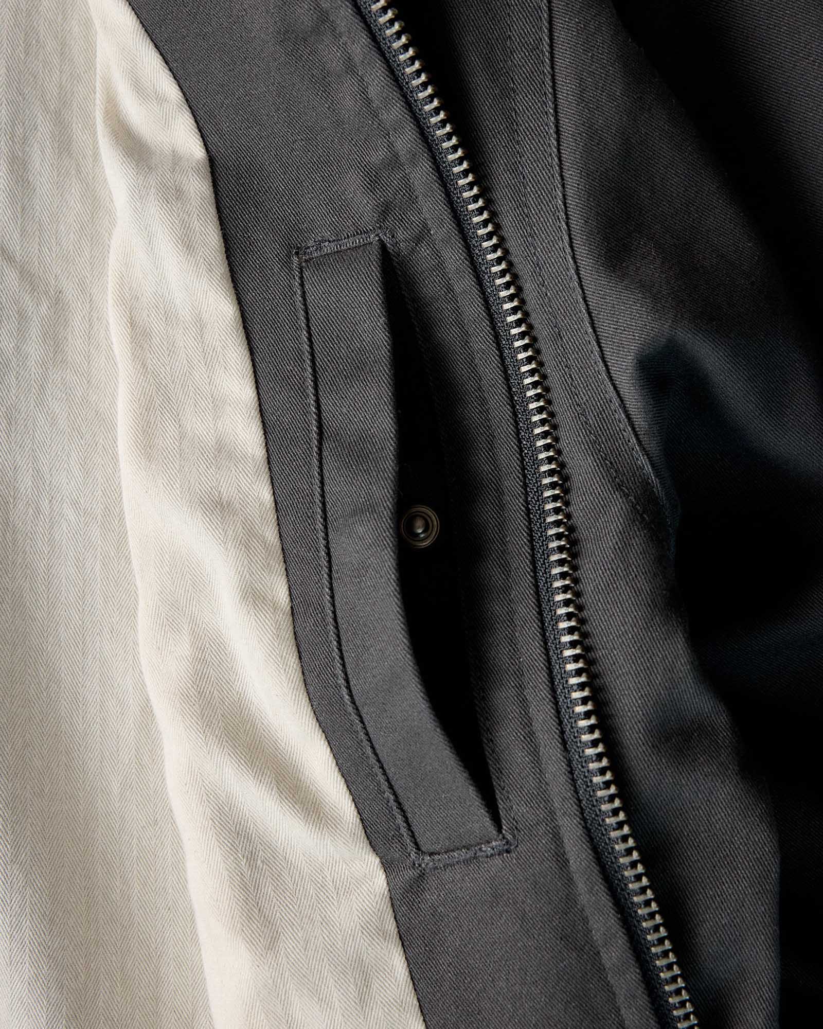 The Speedway Bomber in Organic Faded Black Twill - Image 9